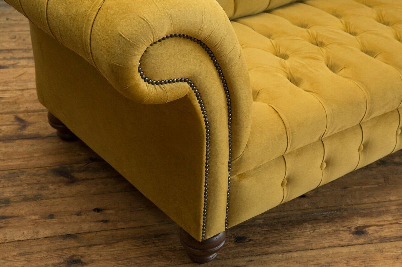 cm, Knöpfen. Sitzer Die Chesterfield 3 Couch 225 Rückenlehne JVmoebel mit Design Chesterfield-Sofa, Sofa