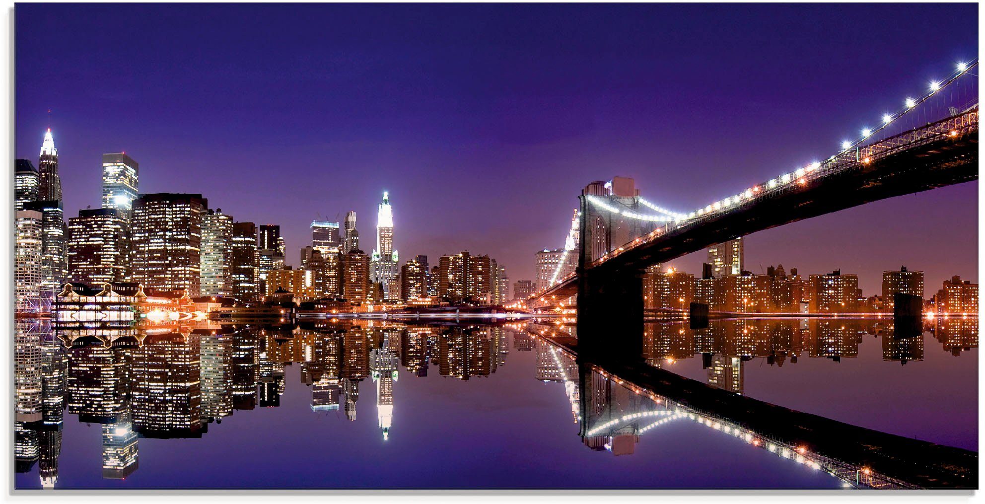 Artland Glasbild New York Skyline, Amerika günstig online kaufen