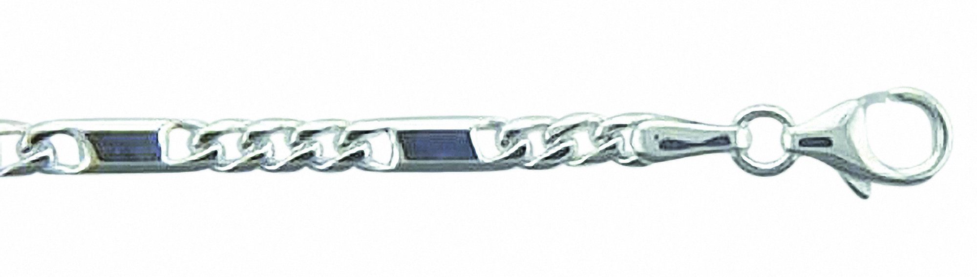 Silberarmband Damen 925 Silber Fantasie Armband 19 cm Ø 2,6 mm