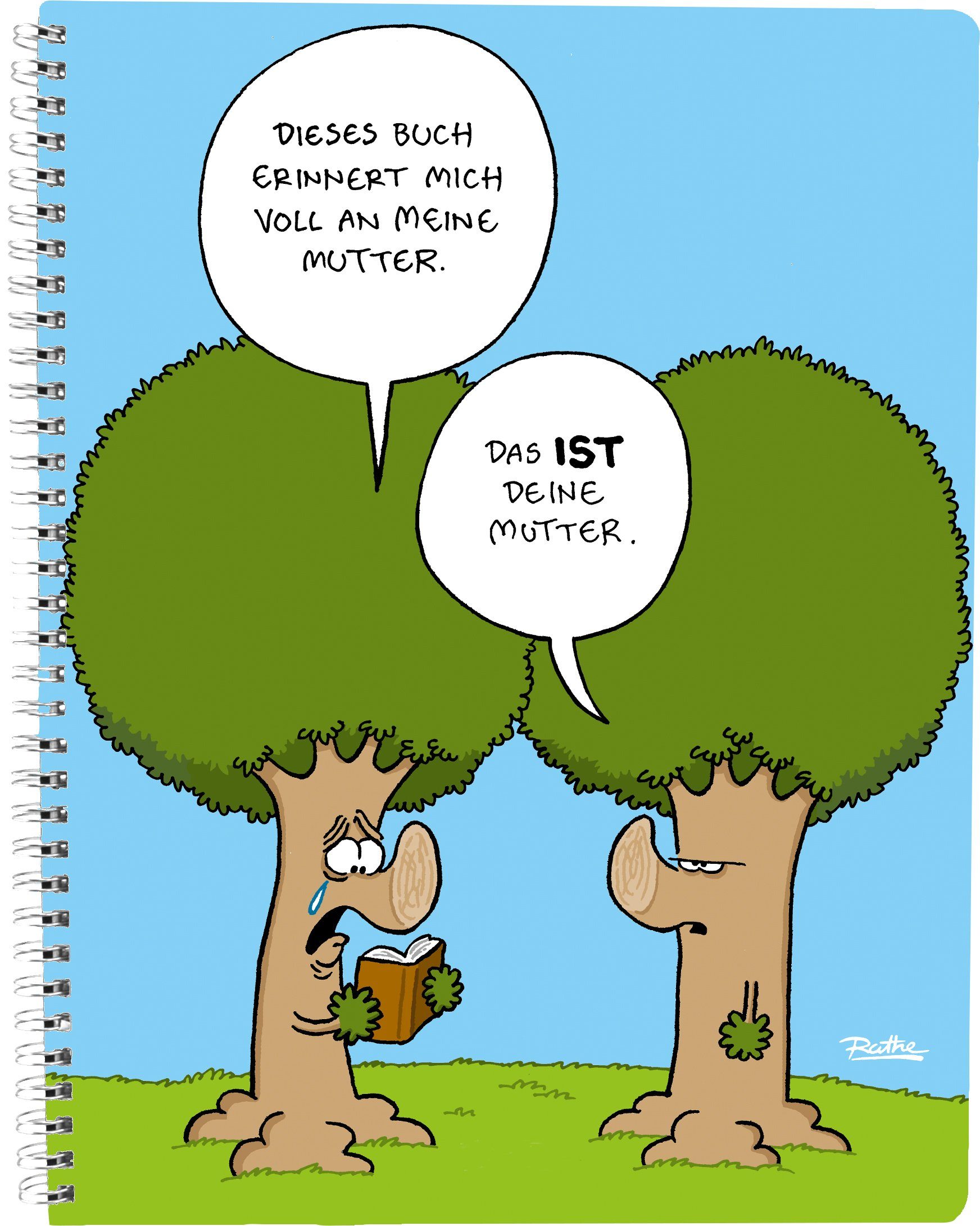 United Labels® Collegeblock Ralph Ruthe -Block - Baumschule DIN A4 80 Blatt kariert perforiert