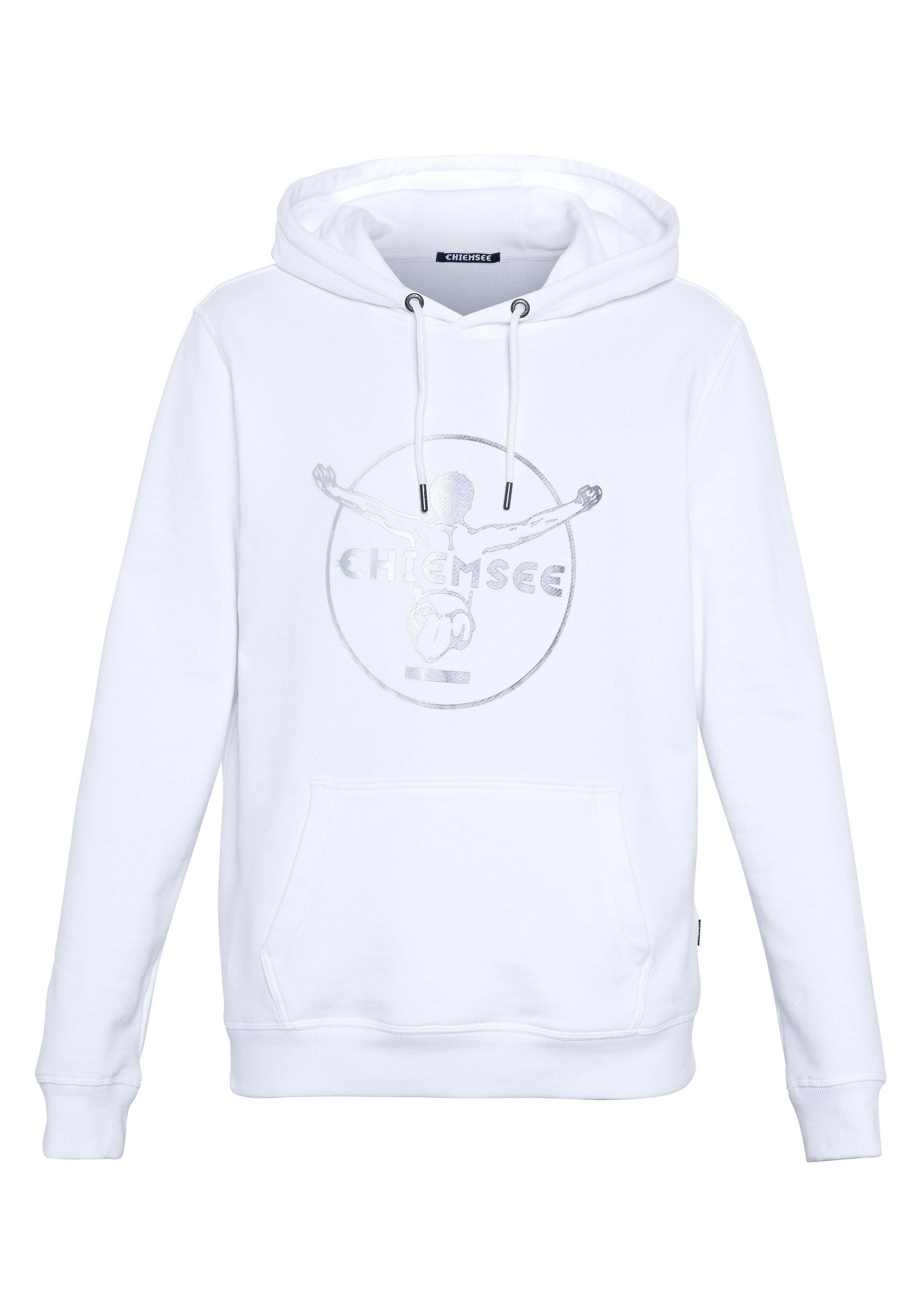 Chiemsee Kapuzensweatshirt Hoodie mit Jumper-Motiv Bright 1 11-0601 White