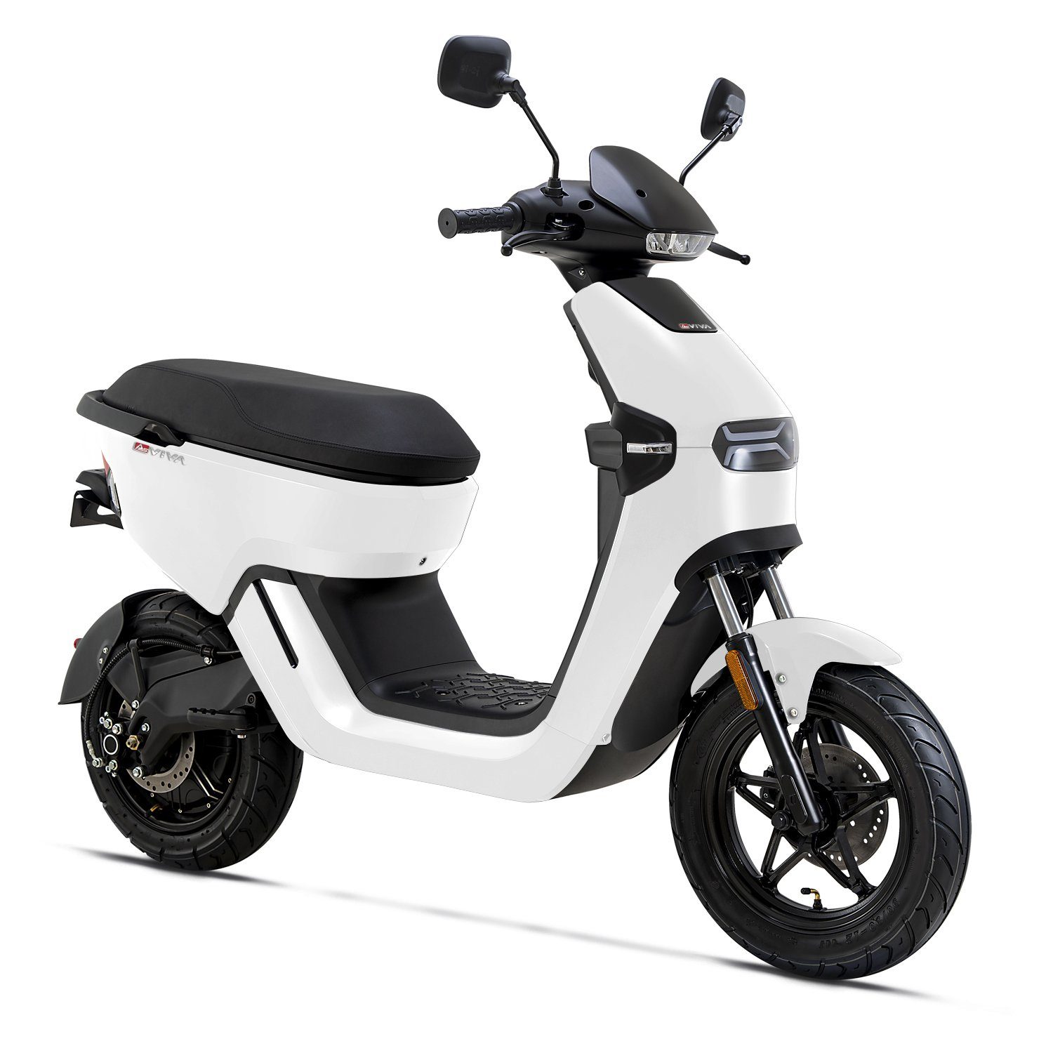 W, 1200W EM1_WHITE, Wegfahrsperre 45 km/h, Alarmanlage E-Motorroller AsVIVA EM1 Doppelakkusystem Keyless-Go 45km/h 1200,00