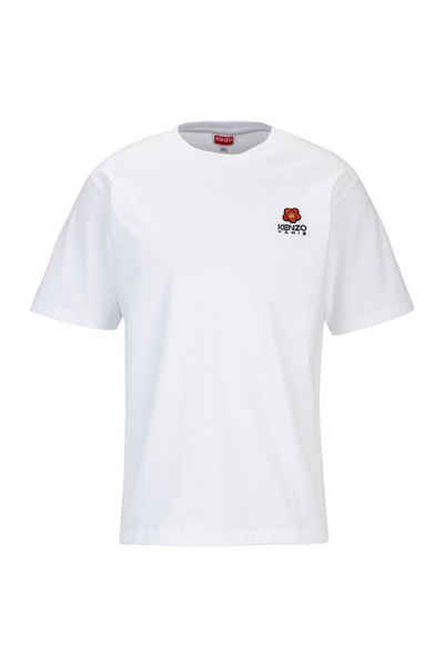 KENZO T-Shirt Ricamata 'Boke Flower Crest' mit dezenter Logo-Stickerei