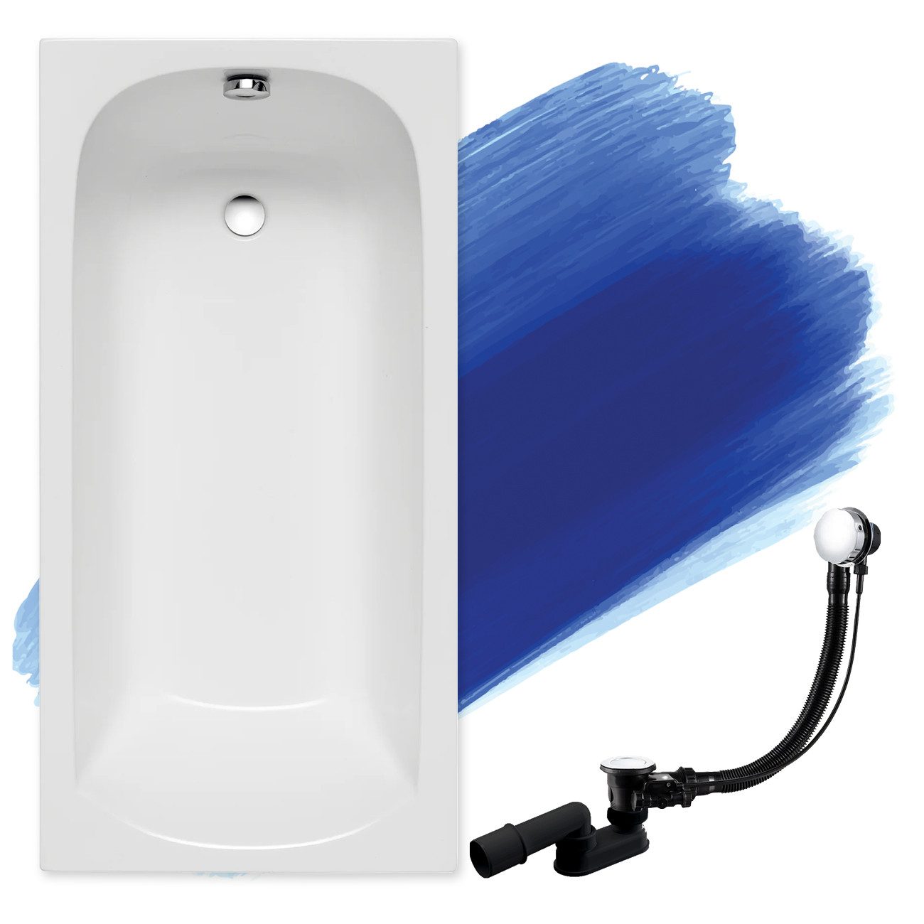 KOLMAN Badewanne Rechteck Classic 150x75, Ablaufgarnitur günstig online kaufen