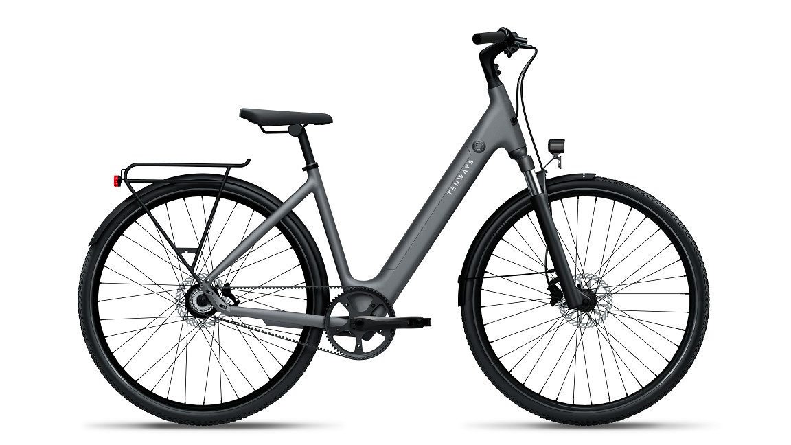 Tenways E-Bike Tenways CGO800S 460 Wh Damen grau 2025, 1 Gang, ohne Schaltung, Mivice M070, 460 Wh