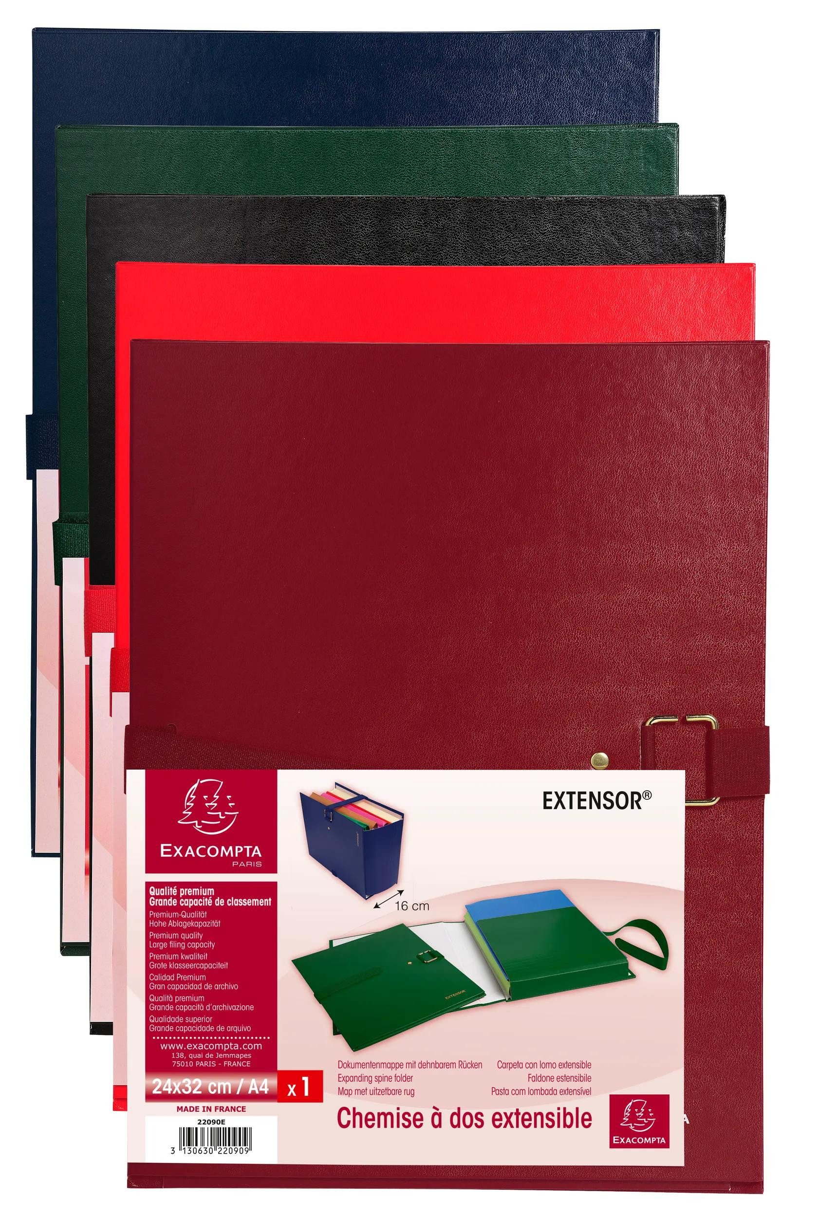 EXACOMPTA Organisationsmappe 10x Präsentationsmappe Dehnbar Rücken EXTENSOR® - sortiert - 22090E, Mappen mit dehnbaren Rücken Mit Klappen