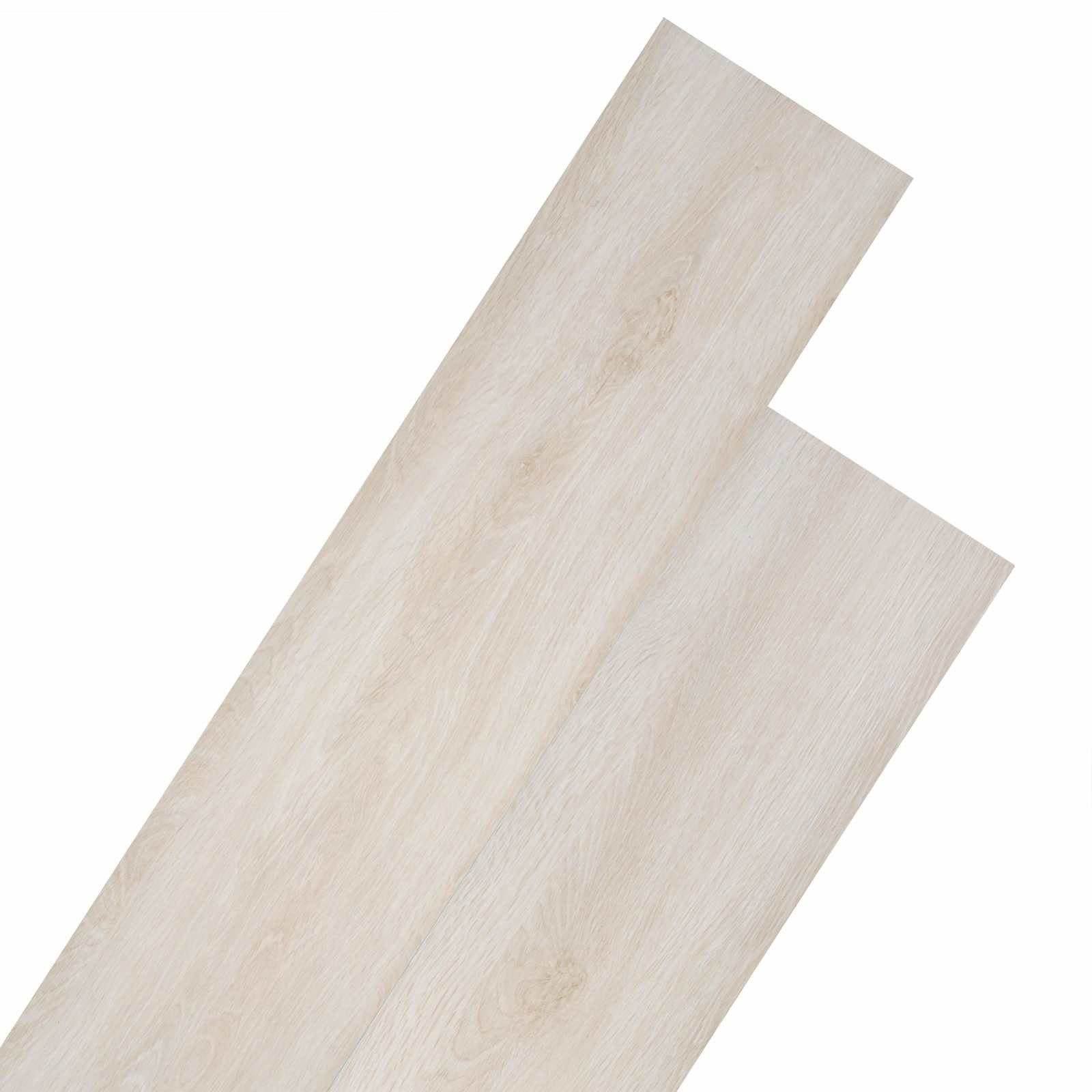 vidaXL Vinyllaminat 5,26 mÂ² Selbstklebende Bodenplanken 18er Set Weiß 5,26 m² VinylPVC
