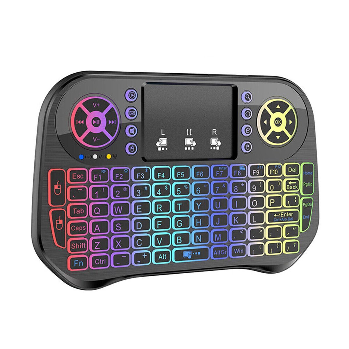 yozhiqu 2.4G Tastatur, Bluetooth-kompatible Tastatur mit Touchpad Wireless-Tastatur