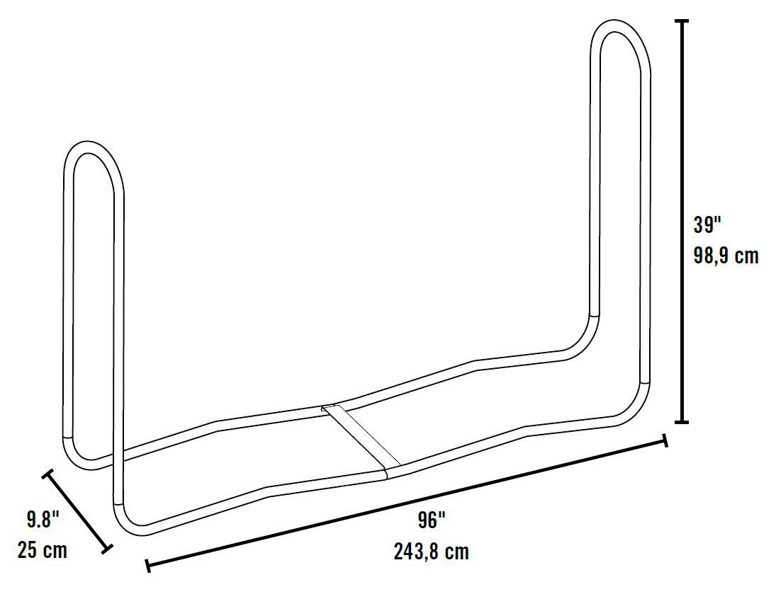 Kaminholzregal ShelterLogic, BxTxH:244x25x99 550 kg ShelterLogic cm, Traglast