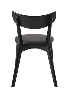 möbelando Stuhl PERO (2er-Set), aus Eiche in schwarz