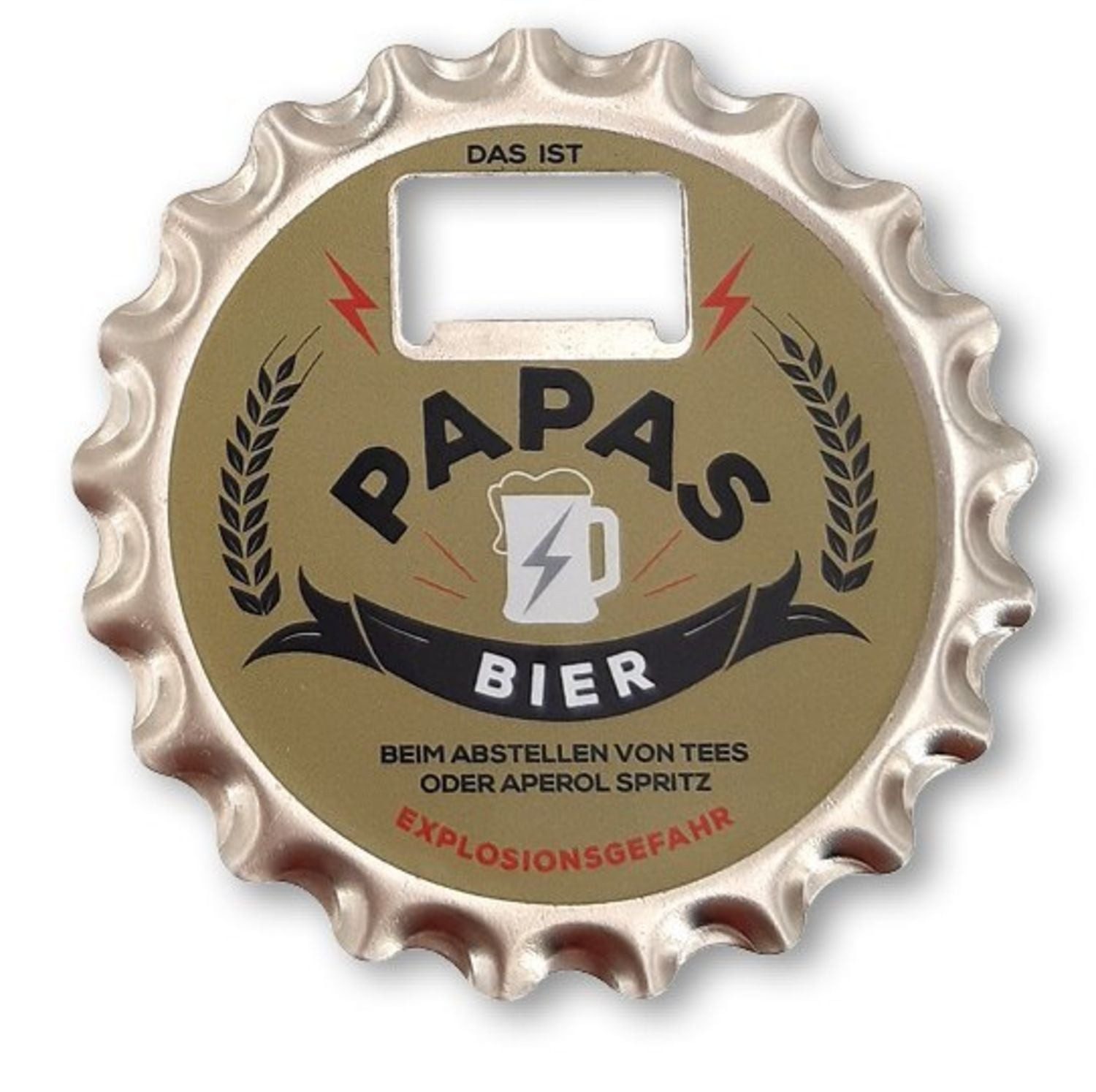 HERGO Creation Magnet Bieröffner/Untersetzer mit Magnet - ""Das ist Papas Bier""