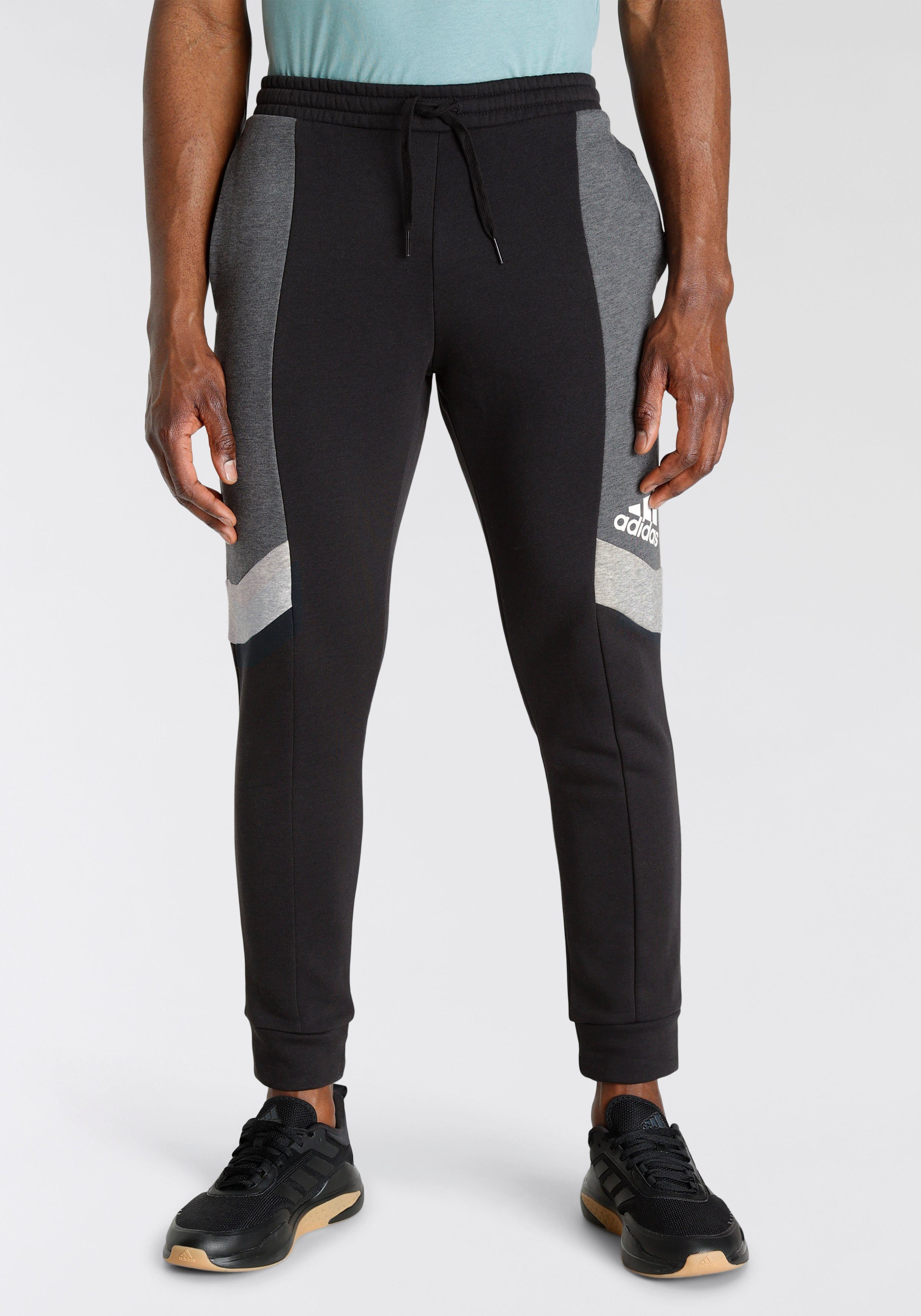 adidas Sportswear Sporthose ESSENTIALS COLORBLOCK HOSE (1-tlg) Black / Dark Grey Heather