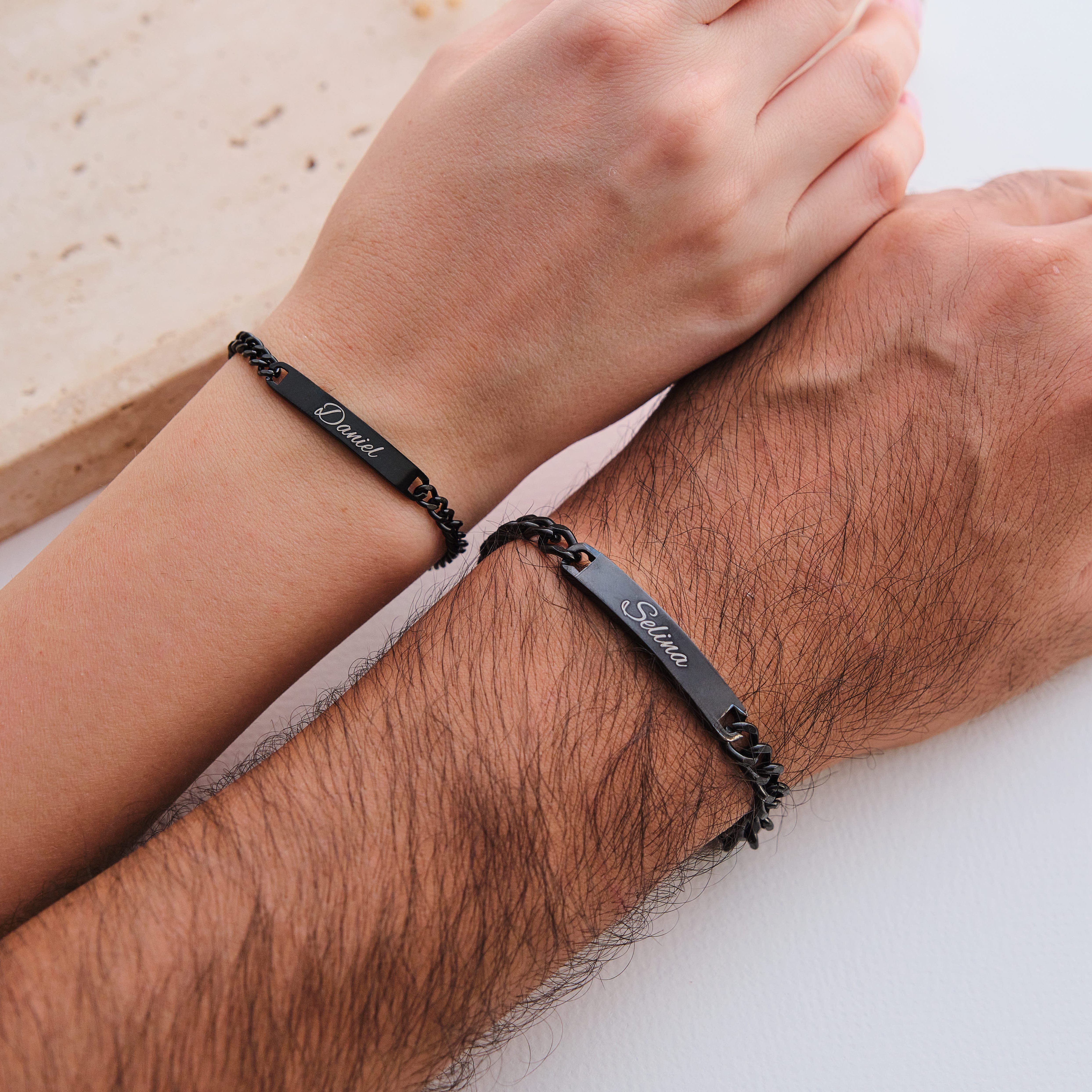 OTANTO Armband mit Gravur Partnerarmbänder mit Gravur Pärchen Armbänder – Bild 2 von 3