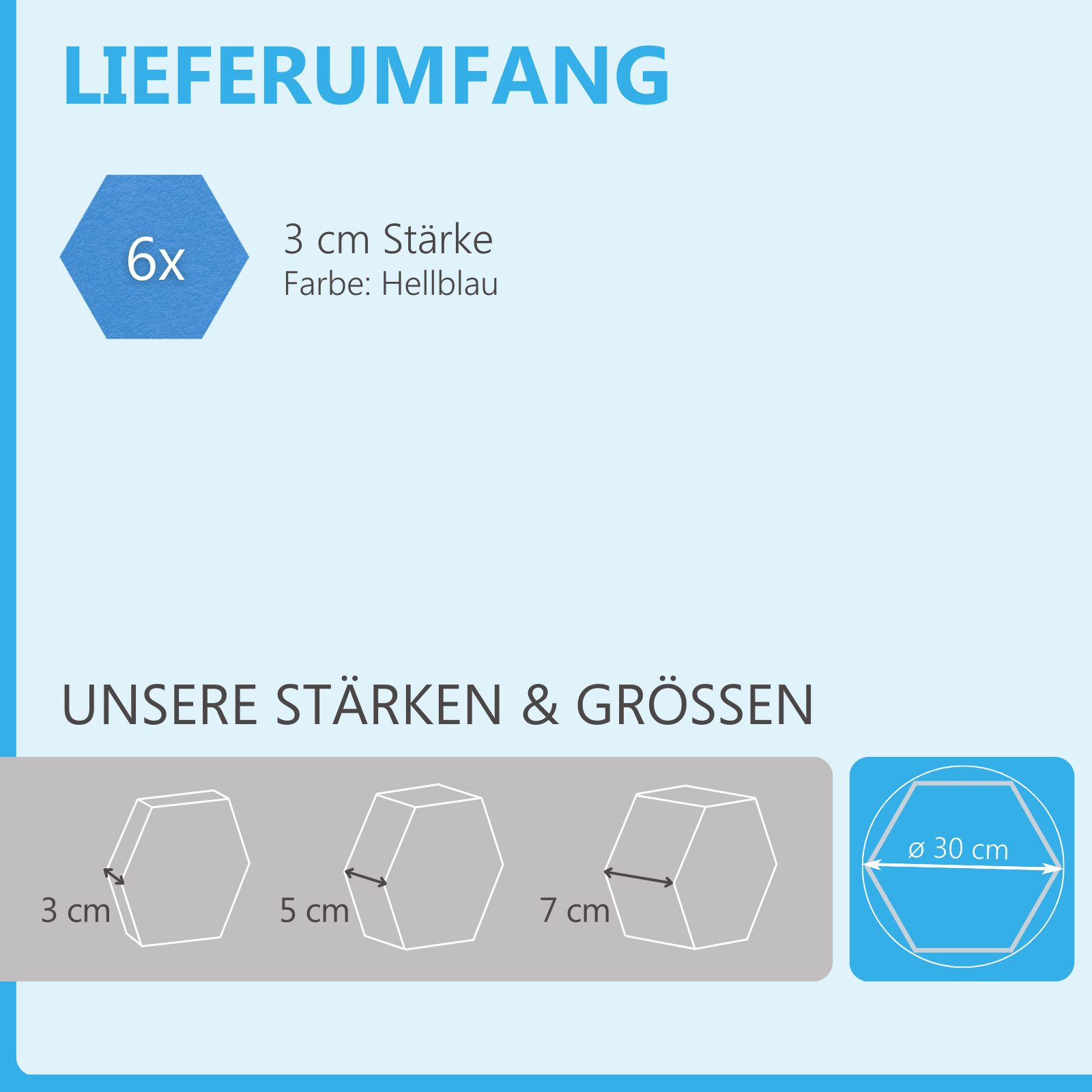 platino24 Akustikplatte 6 Absorber Wabenform Basic aus Basotect ® G+