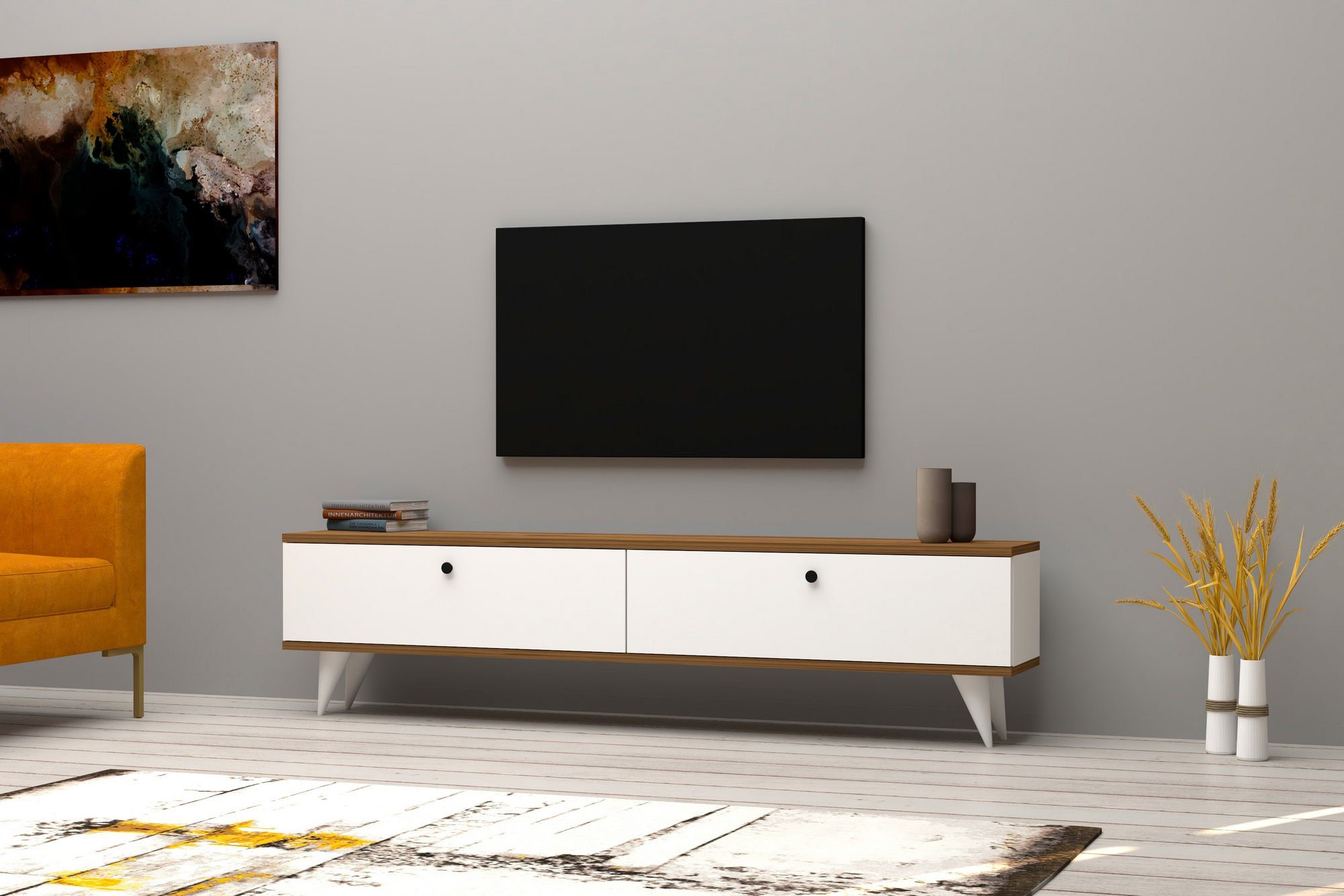 Skye Decor TV-Schrank Schränke, 35x160x25 cm, 100% Melaminbeschichtete Partikelplatte