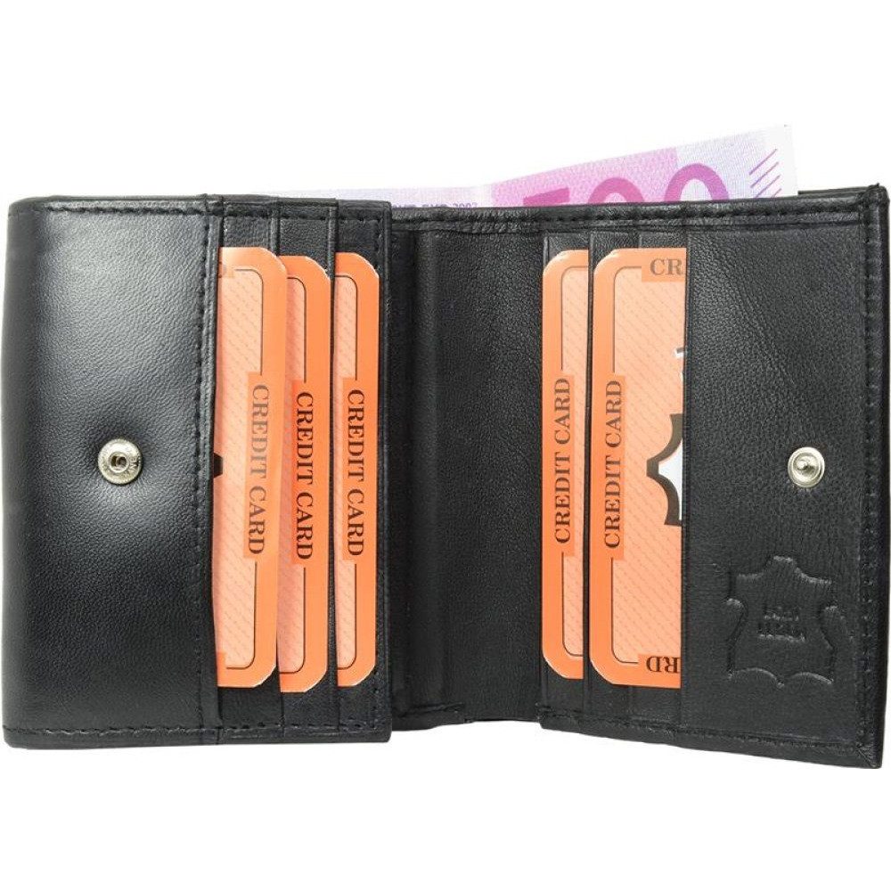 Geldbörse Wiener Schachtel Opa Börse Nappa Leder schwarz (1-tlg) günstig online kaufen