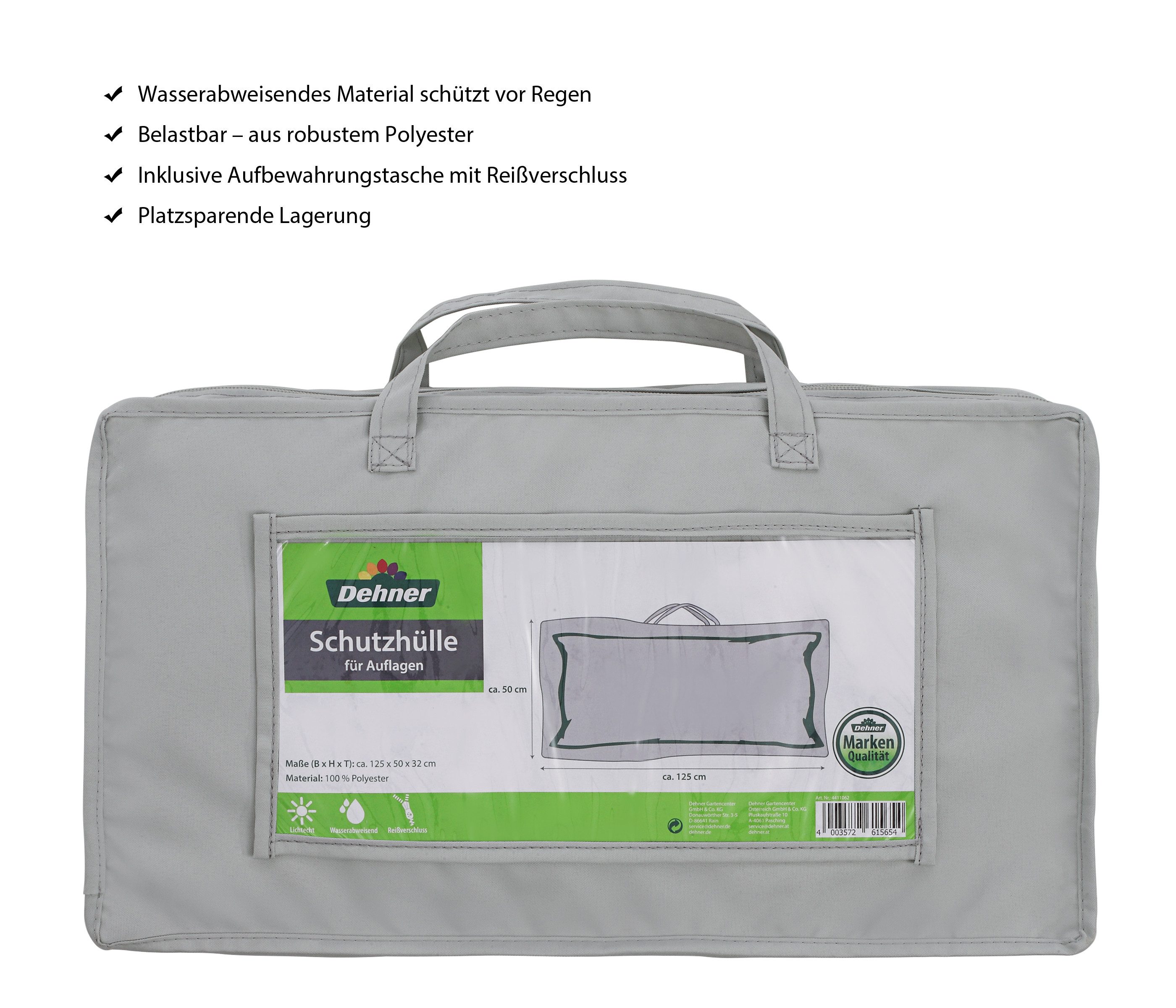 Dehner Gartenmöbel-Schutzhülle für Auflagen/Kissen, 125 x günstig online kaufen