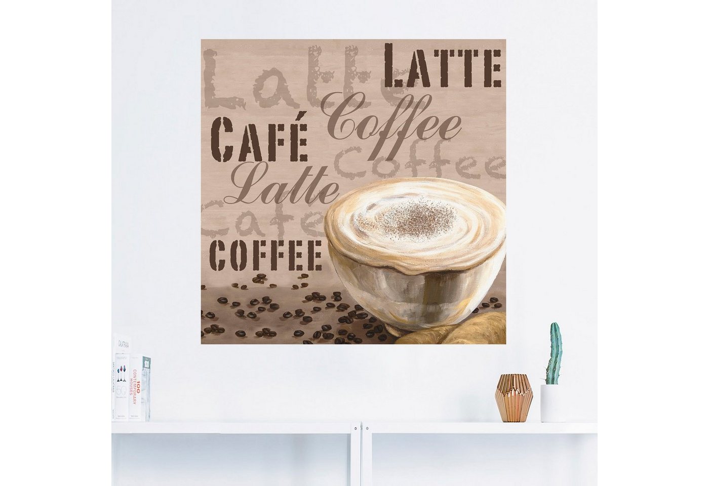 Artland Wandbild »Milchkaffee«, Getränke (1 Stück), in vielen Größen & Produktarten - Alubild / Outdoorbild für den Außenbereich, Leinwandbild, Poster, Wandaufkleber / Wandtattoo auch für Badezimmer geeignet-kaufen