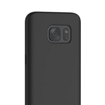 CoolGadget Handyhülle Black Series Handy Hülle für Samsung Galaxy S7 Edge 5,5 Zoll, Edle Silikon Schlicht Robust Schutzhülle für Samsung S7 Edge Hülle