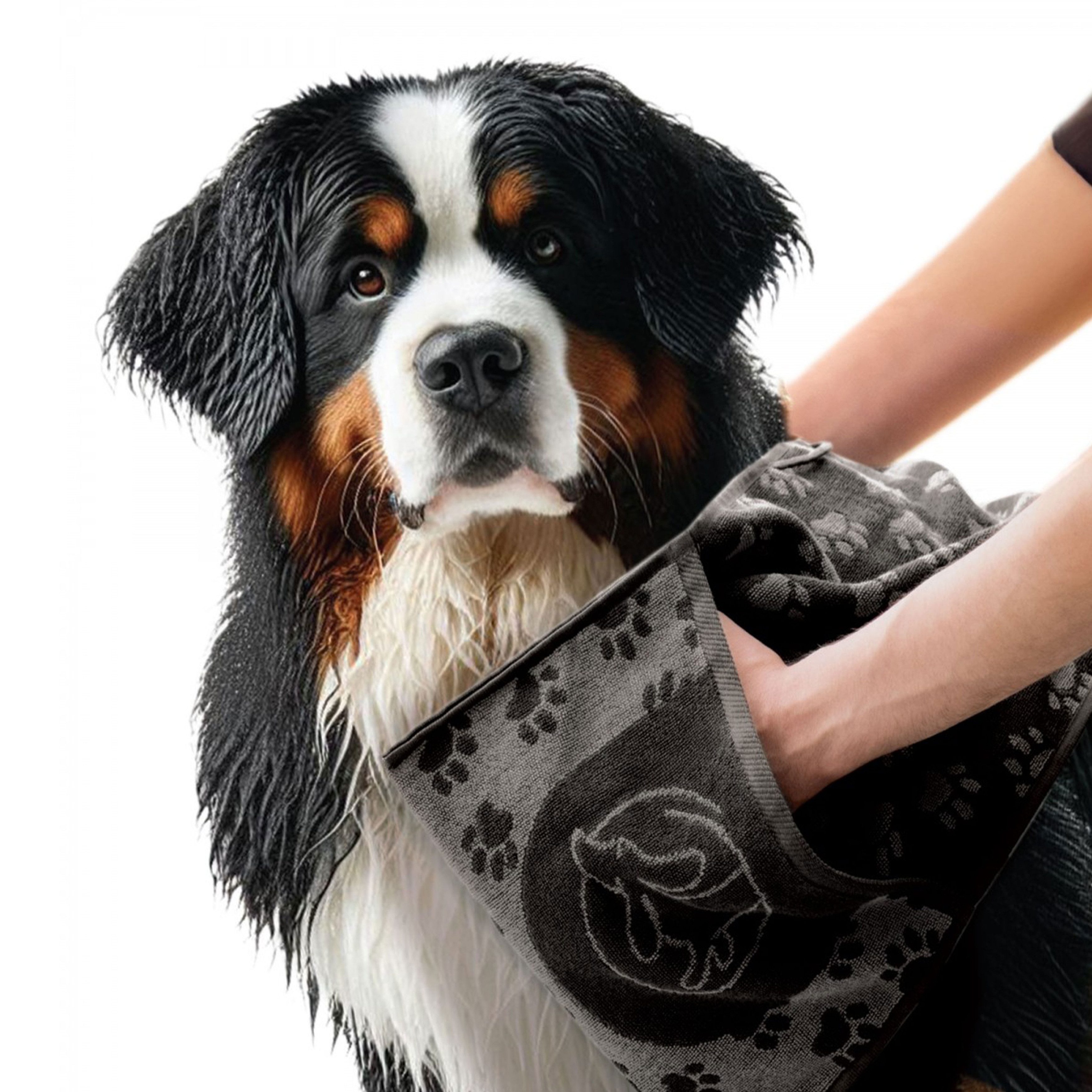 Zwoltex Hundehandtuch Für nasse Pfoten & Fell – weich und stark saugend, (Tierhandtuch Baumwolle 95° Größe 30×80 Weich & saugfähig), Sanfter Frottee 95° – pflegeleicht und ideal nach Bad & Spaziergang