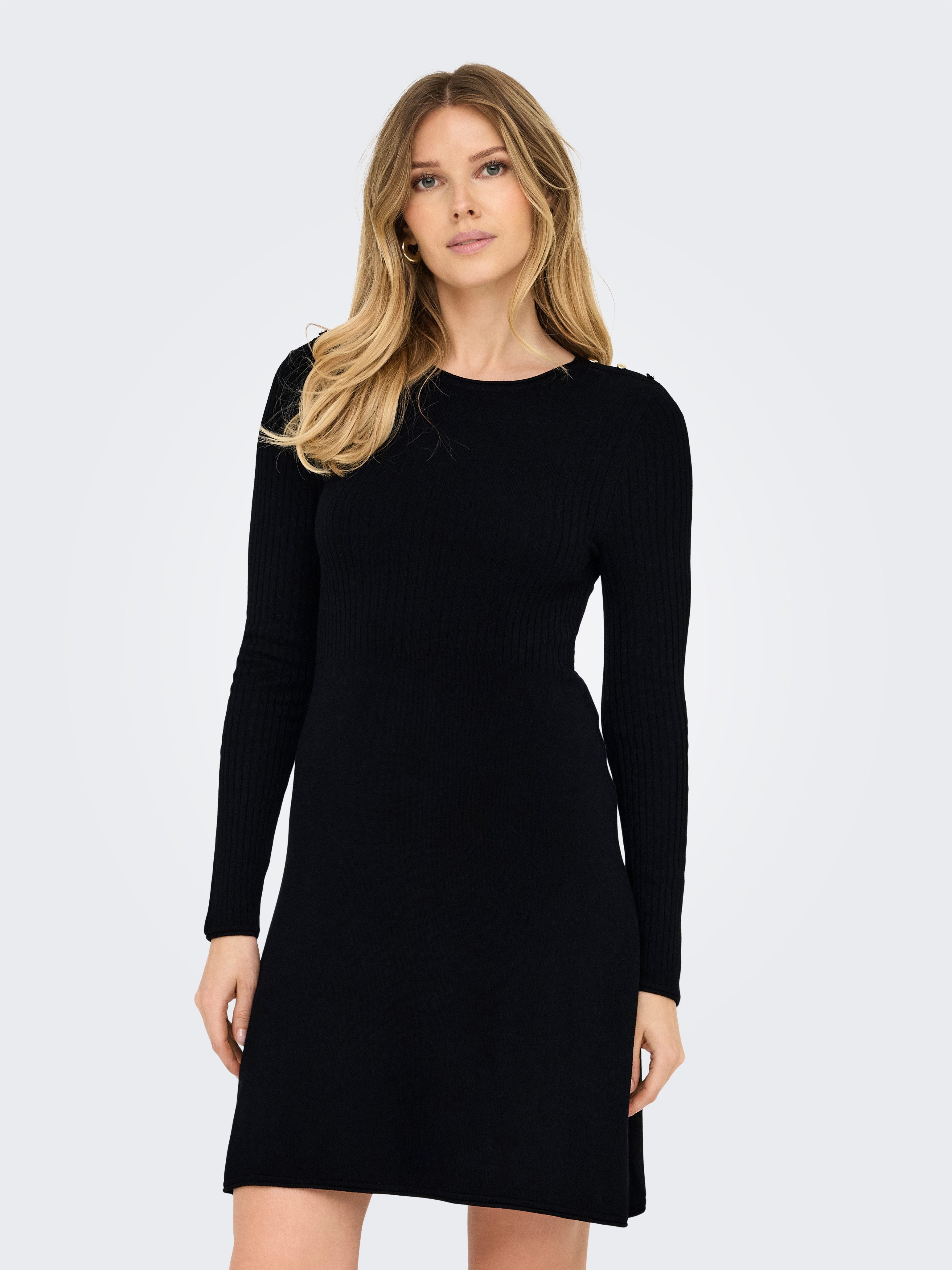 ONLY Midikleid ONLMILA SL BUTTON O-NECK günstig online kaufen