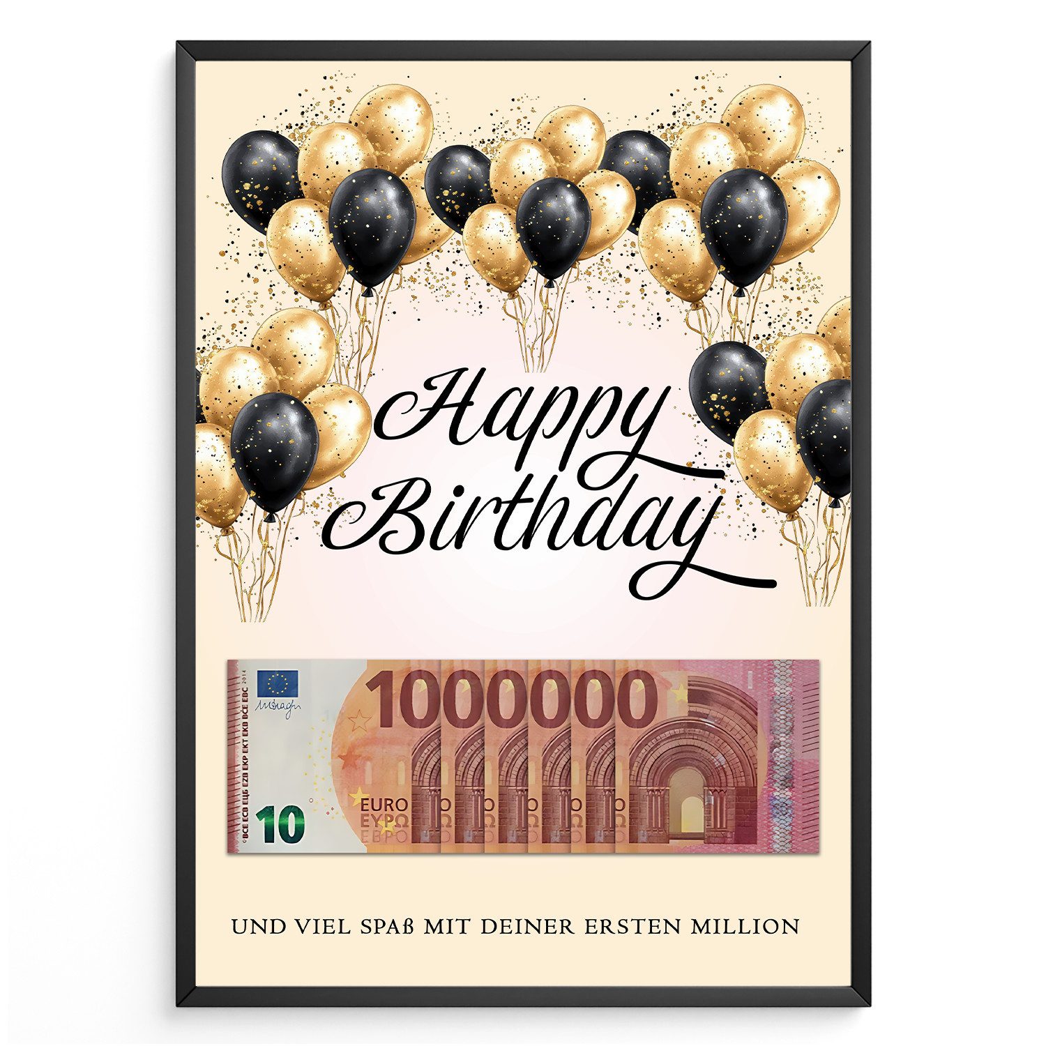 Tigerlino Poster Geburtstag Geldgeschenk erste Million günstig online kaufen