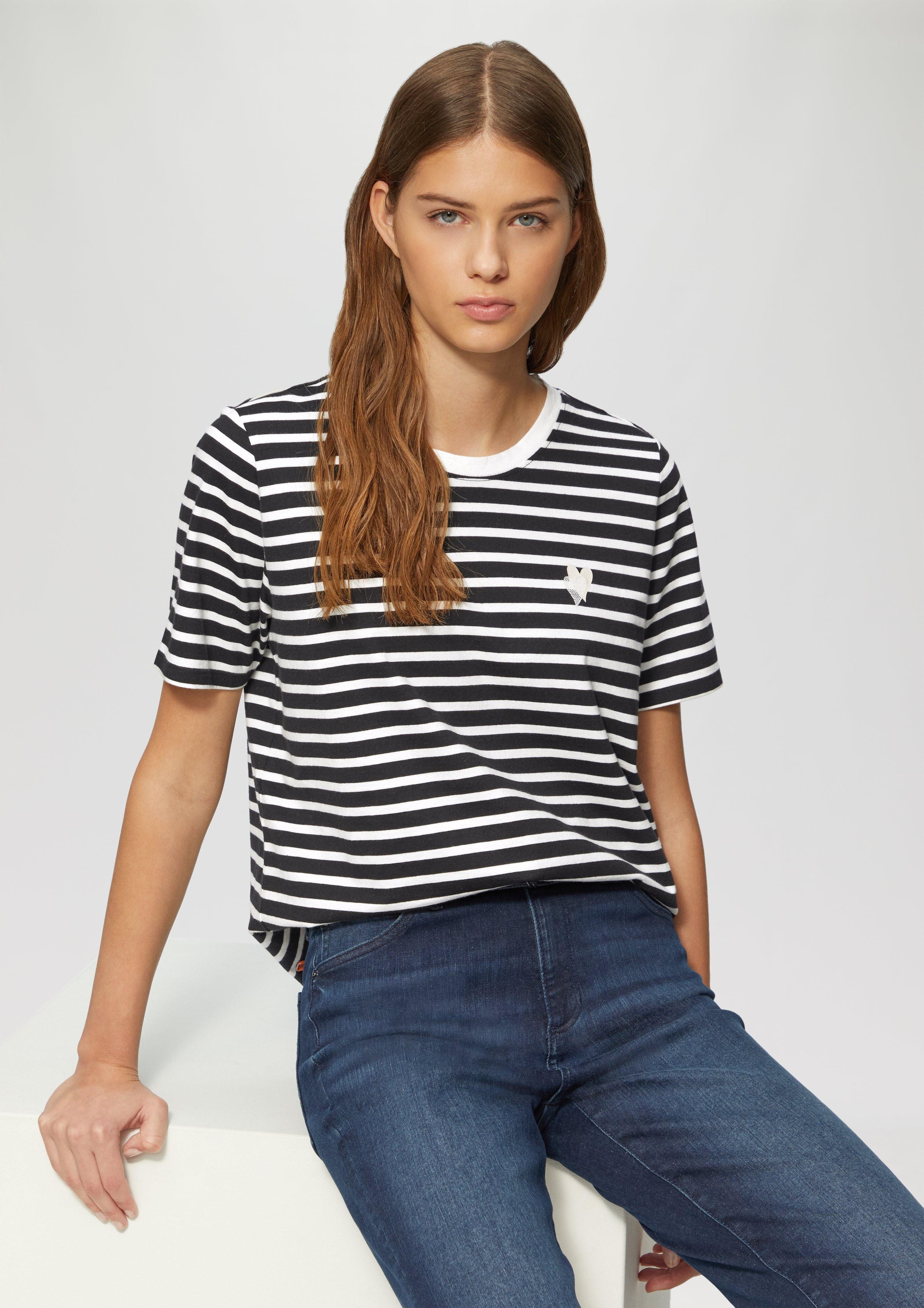 s.Oliver Kurzarmshirt Gestreiftes T-Shirt im Relaxed günstig online kaufen
