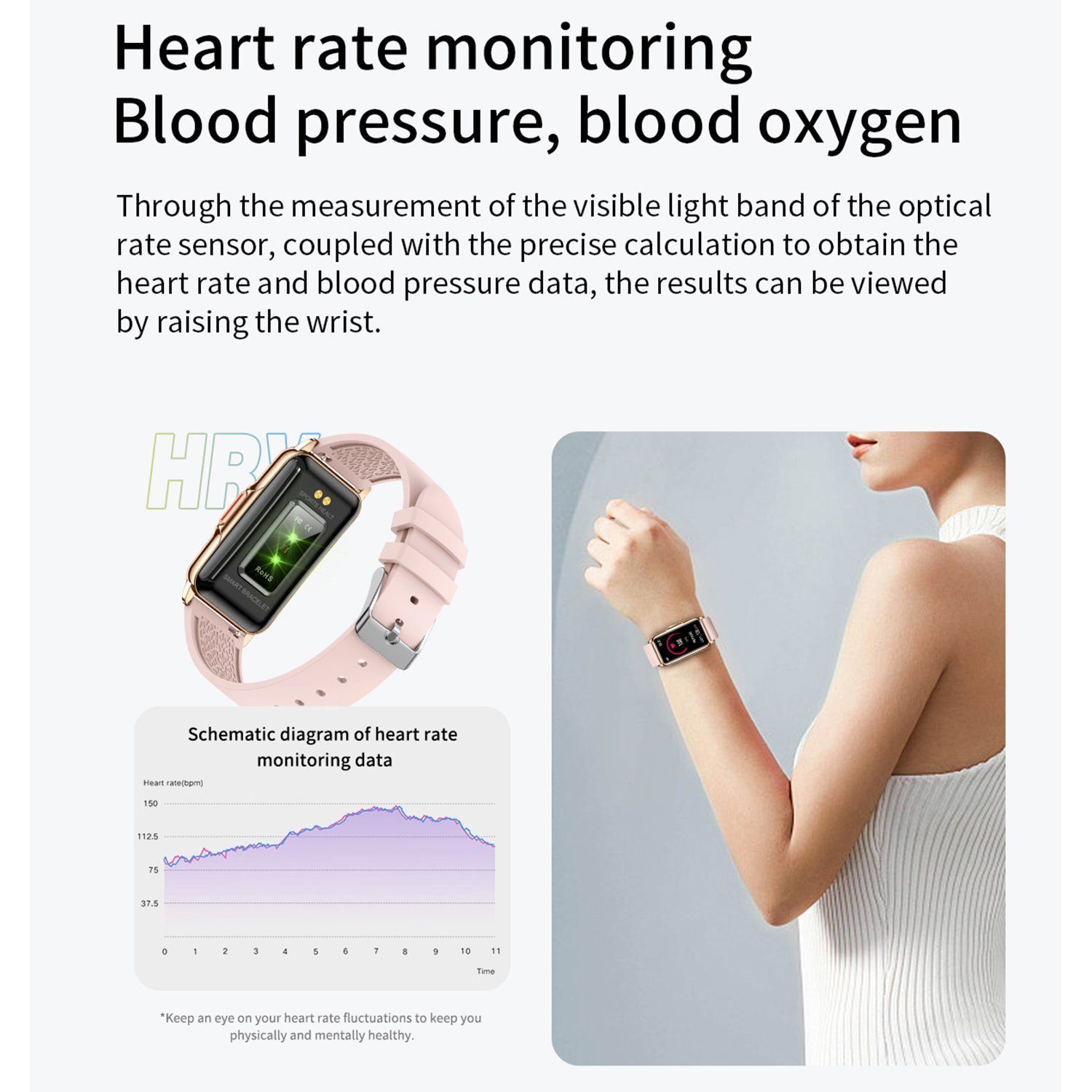 Haiaveng Damen Watch, Damen Fitness Gesundheitsfunktionen und Tracker, Smartwatch Smartwatch (3,73 Android Uhr, Smart Fitness Zoll, cm), cm/1,47 iOS Schwarz+Blau