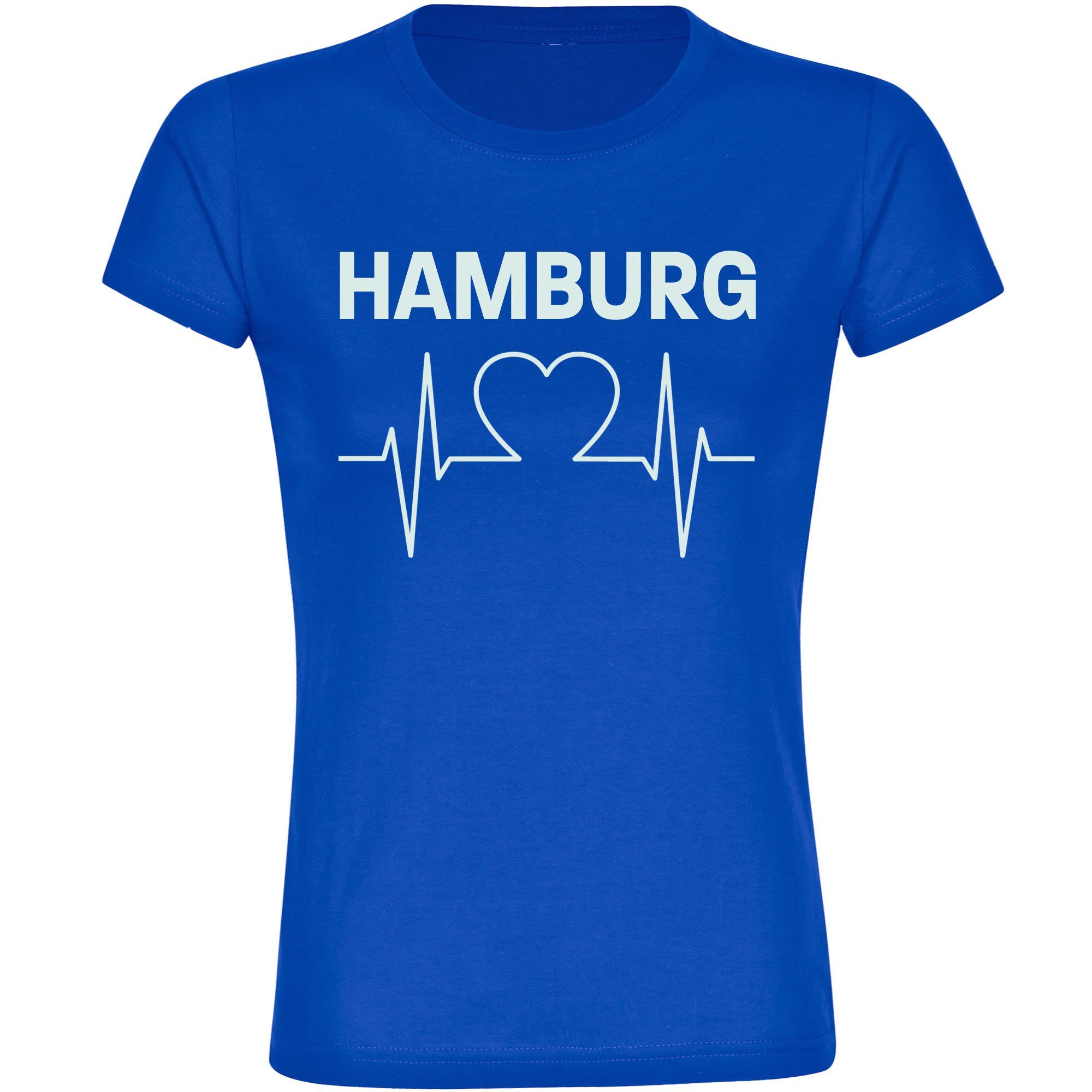 multifanshop T-Shirt Damen Hamburg - Herzschlag - Frauen