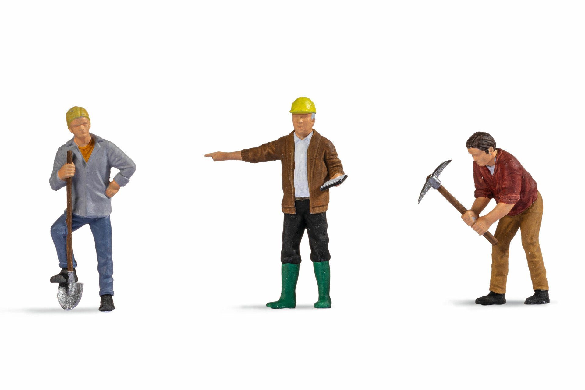 Dekofigur Bauarbeiter, Handkolorierte Miniaturfiguren, ideal