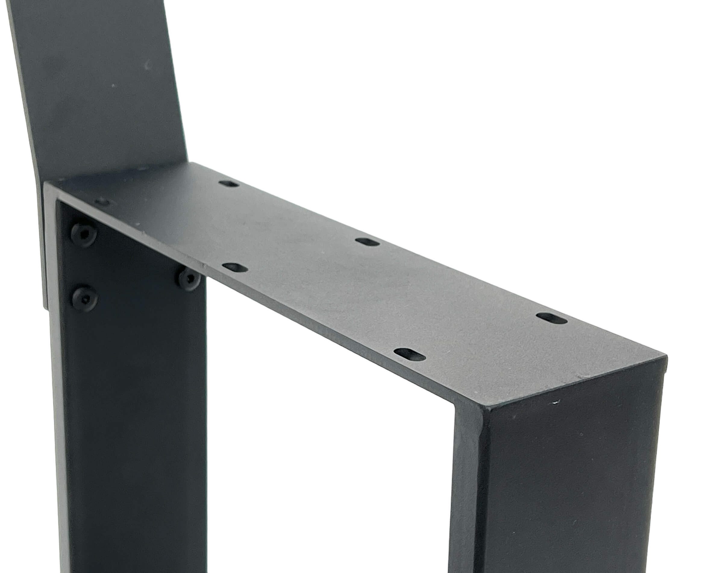 DanDiBo Sitzbank Bankbeine mit Rückenlehne Metall Schwarz DIY Bankgestell (2er Set, Bank Füße Bankkufen), Massives Metall