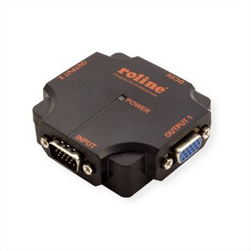 ROLINE VGA Video-Splitter, hochauflösend, 450 MHz, 2-fach Audio- & Video-Adapter