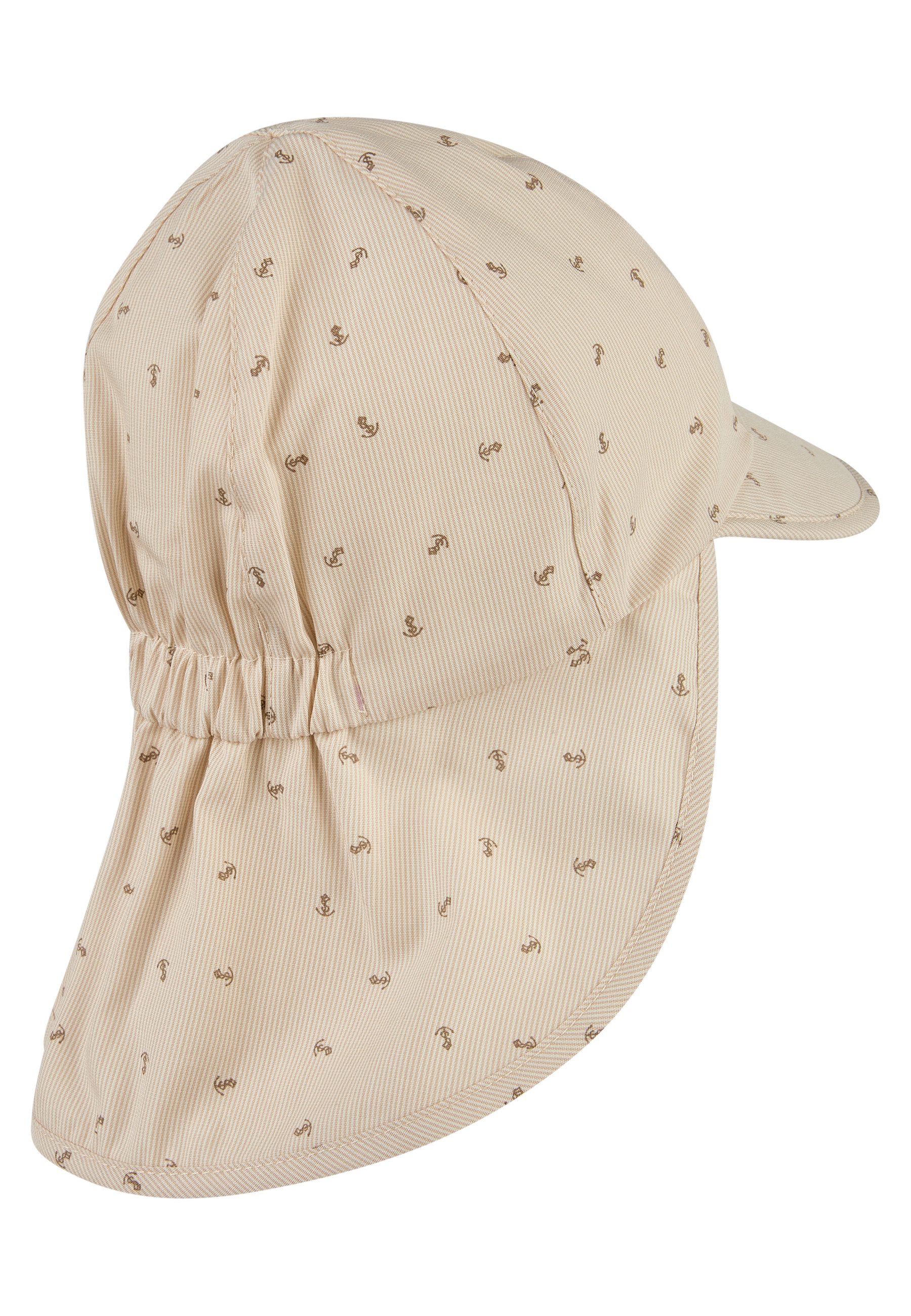 Sterntaler® Schirmmütze Schirmmütze mit Nackenschutz Anker (1-St) Schirmmütze aus Baumwolle mit Ankerdruck, Nackenschutz, Bio-Futter