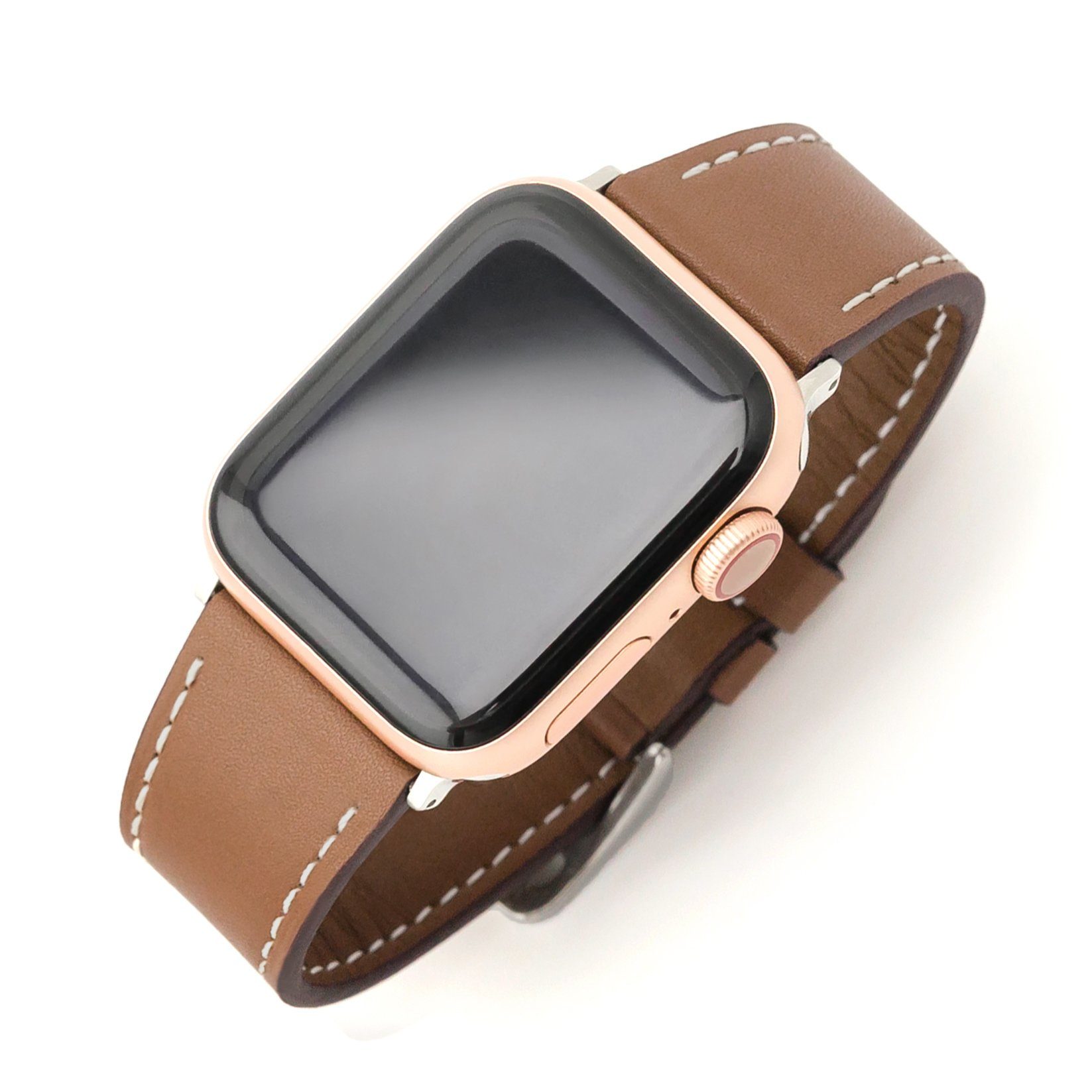 PRECORN Smartwatch-Armband Leder Ersatzarmband Armband braun für Apple Watch 8/7/6/5/4/3/2/1/SE