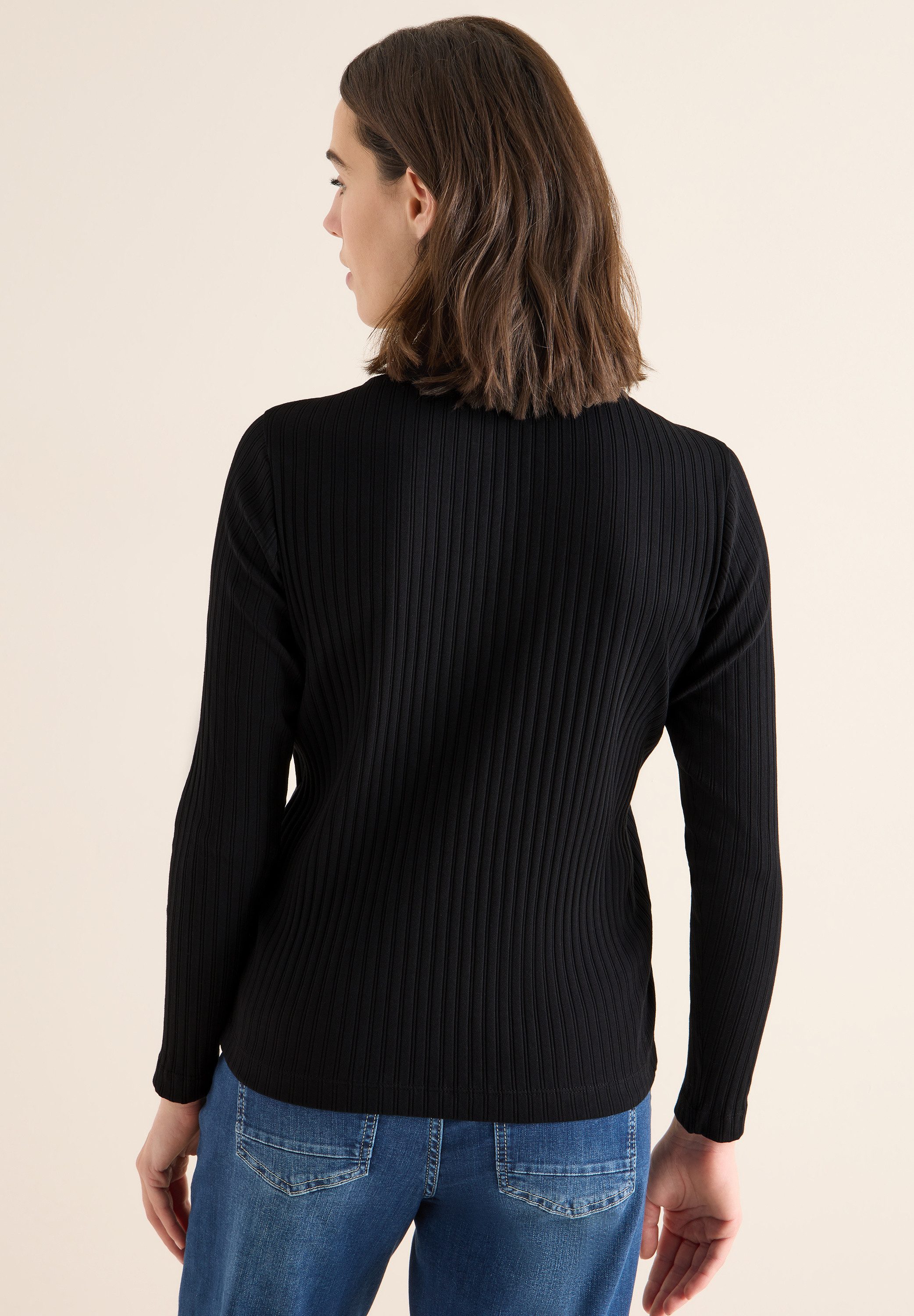 CECIL Langarmshirt mit Ripp-Struktur günstig online kaufen