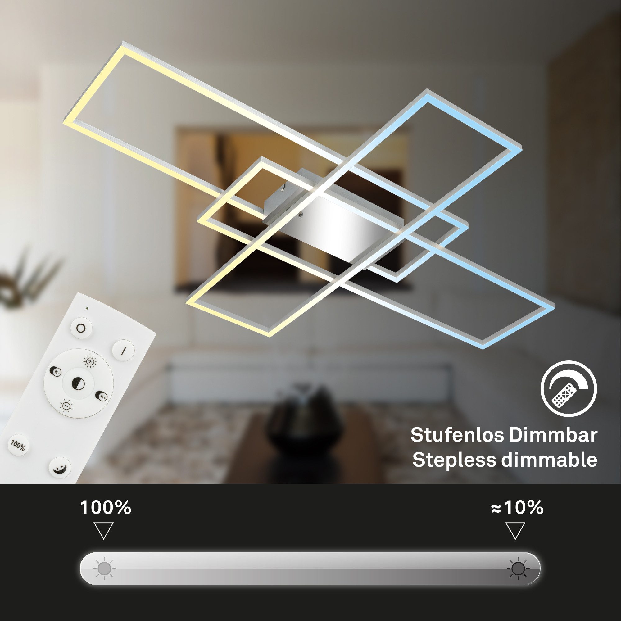 LED Deckenleuchte LED Deckenlampe Frame CCT Fernbedienung