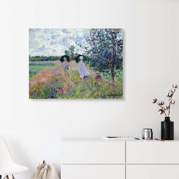 Posterlounge Alu-Dibond-Druck Claude Monet, Spaziergang bei Argenteuil, Wohnzimmer Malerei