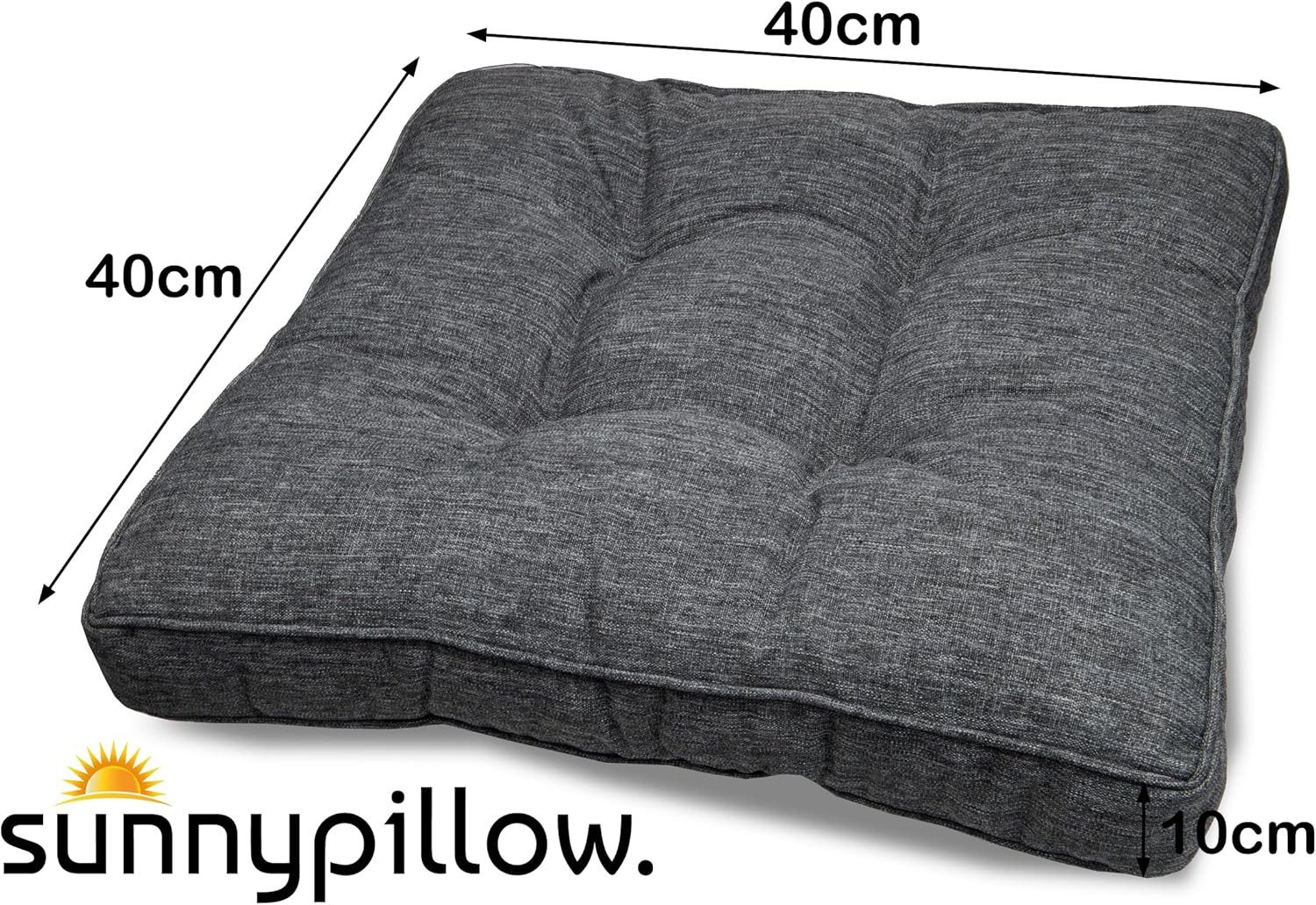 sunnypillow Stuhlkissen Gartenkissen für Gartenmöbel Rattanmöbel, Outdoor / Indoor