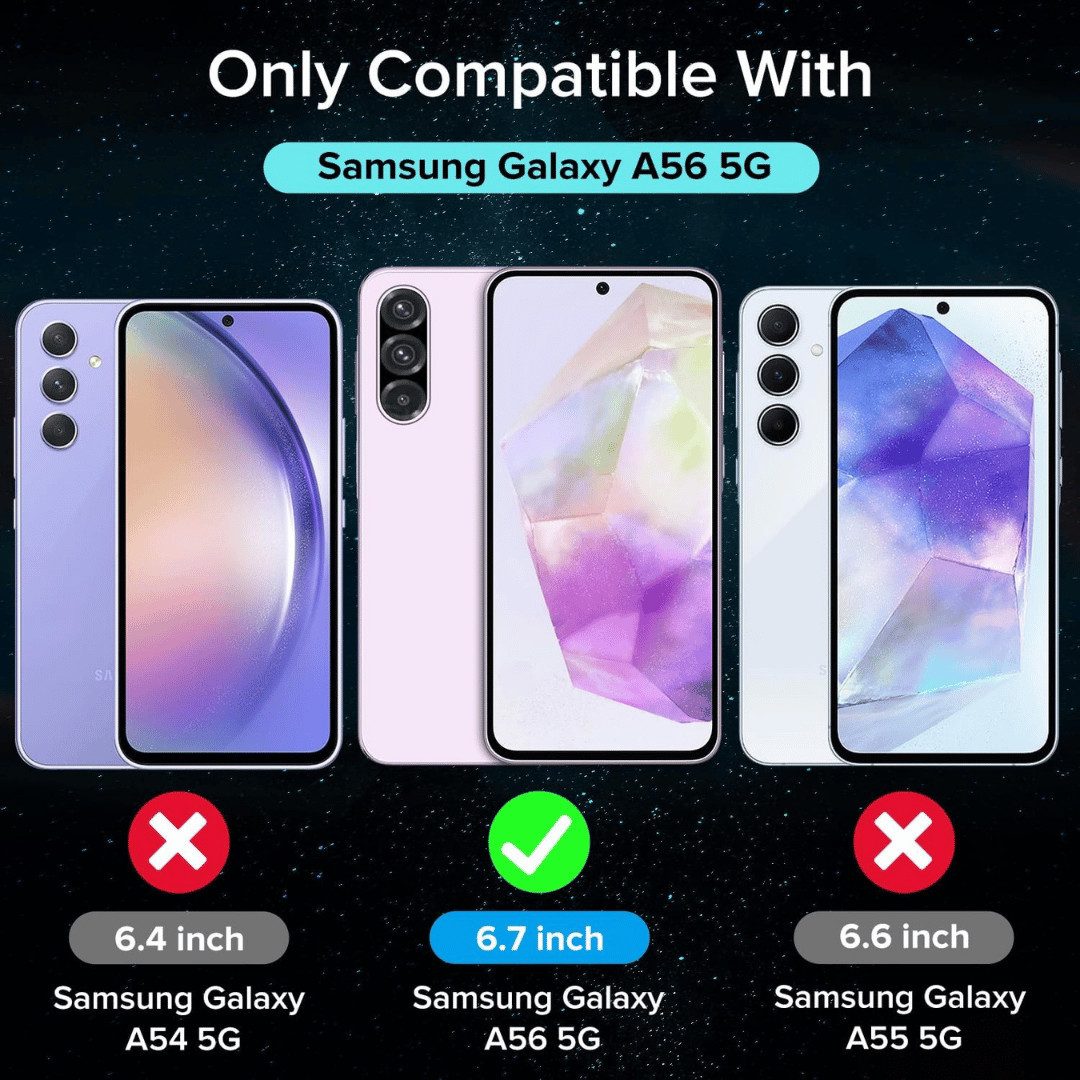 SmartUP Displayschutzglas 2X Schutzglas für Samsung Galaxy A56 5G Panzerfolie Display Full 9H für Samsung Galaxy A56 5G, kompletter Displayschutz