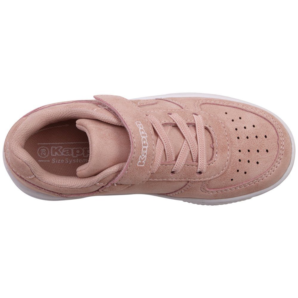 schöner Kappa - Lederoptik rosé-white in Sneaker