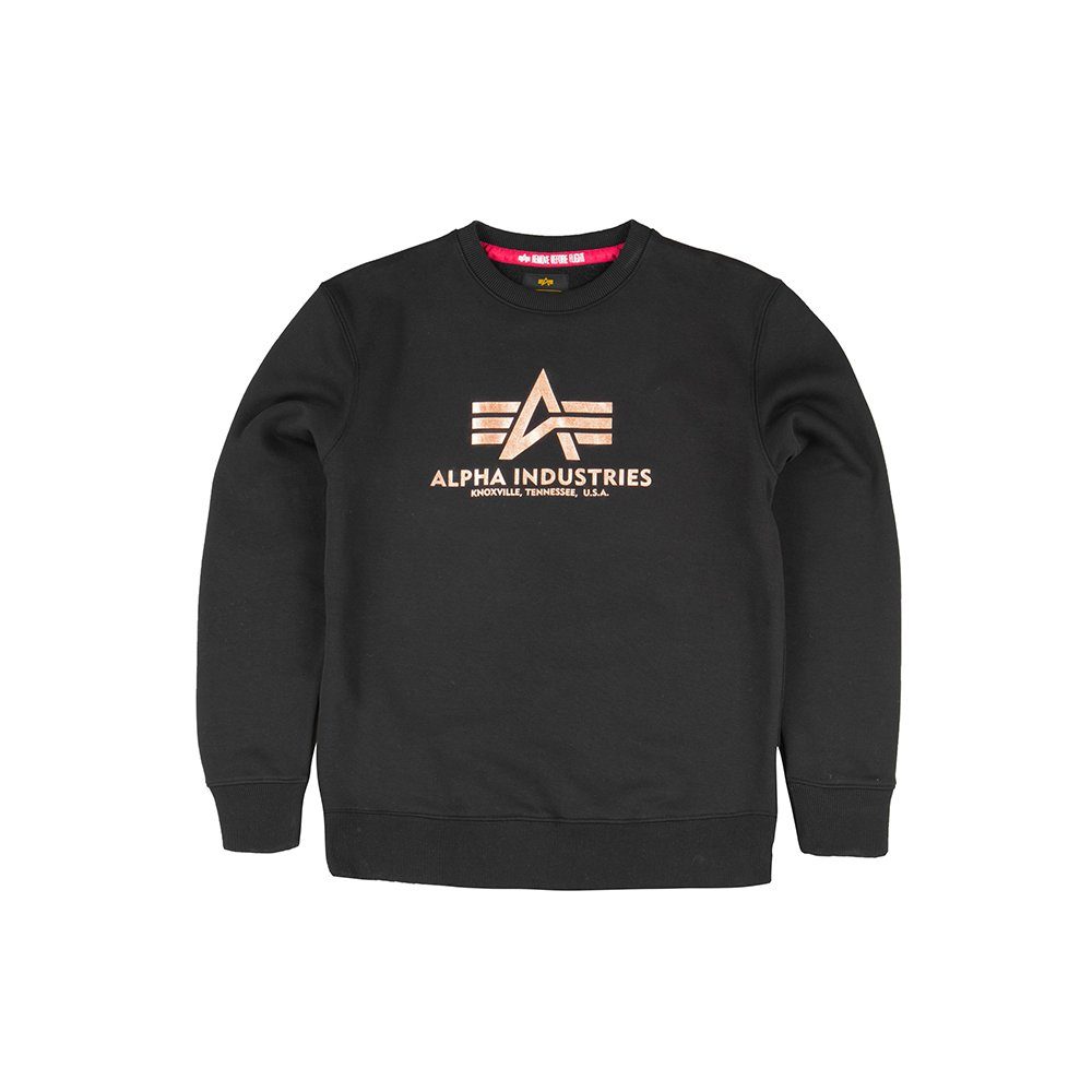 Alpha Industries black/gold Sweatshirt Alpha Print Herren Foil Basic Sweatshirt Industries