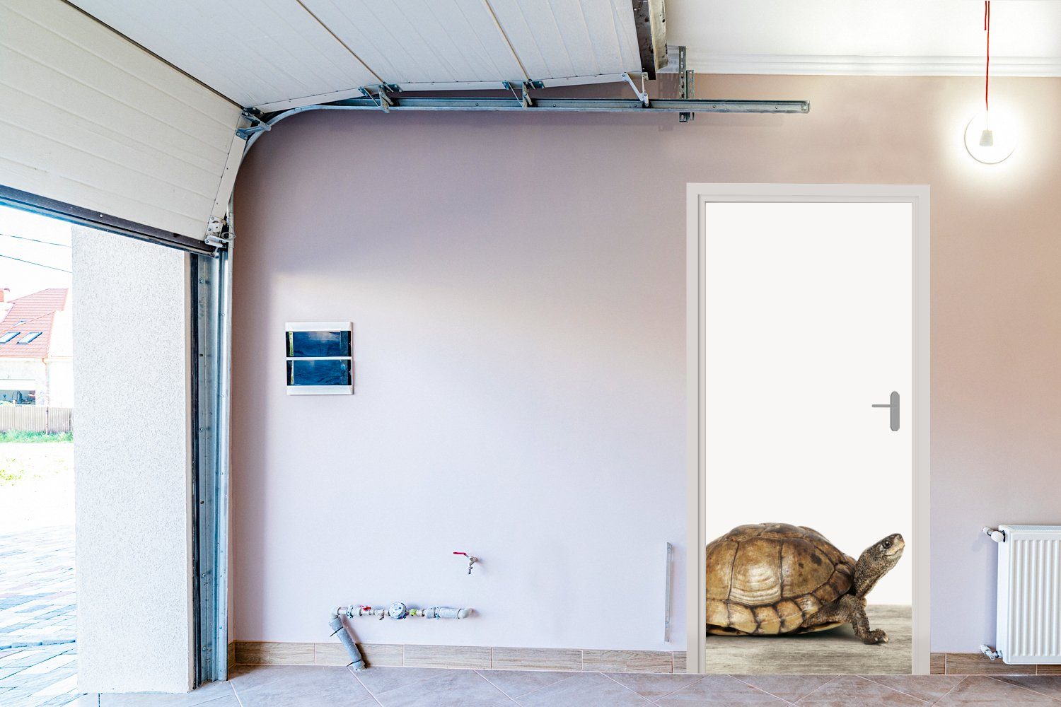 MuchoWow Türtapete Schildkröte - - 75x205 Junge Tür, Matt, für Türaufkleber, Fototapete St), bedruckt, Mädchen, - (1 - Tiere cm Kinder