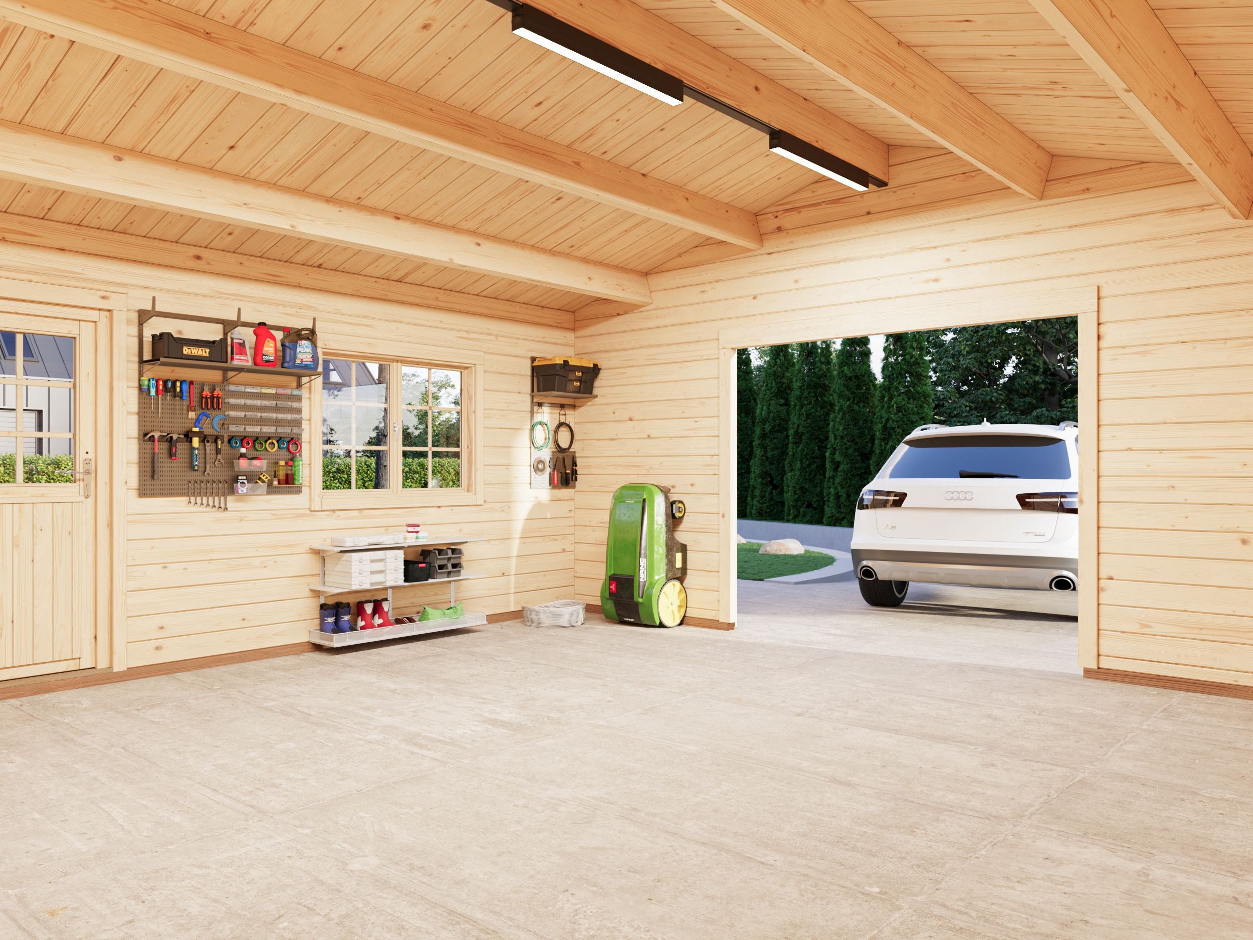 Palmako Garage Roger, ohne Tor, BxTxH: 622x596x312 cm