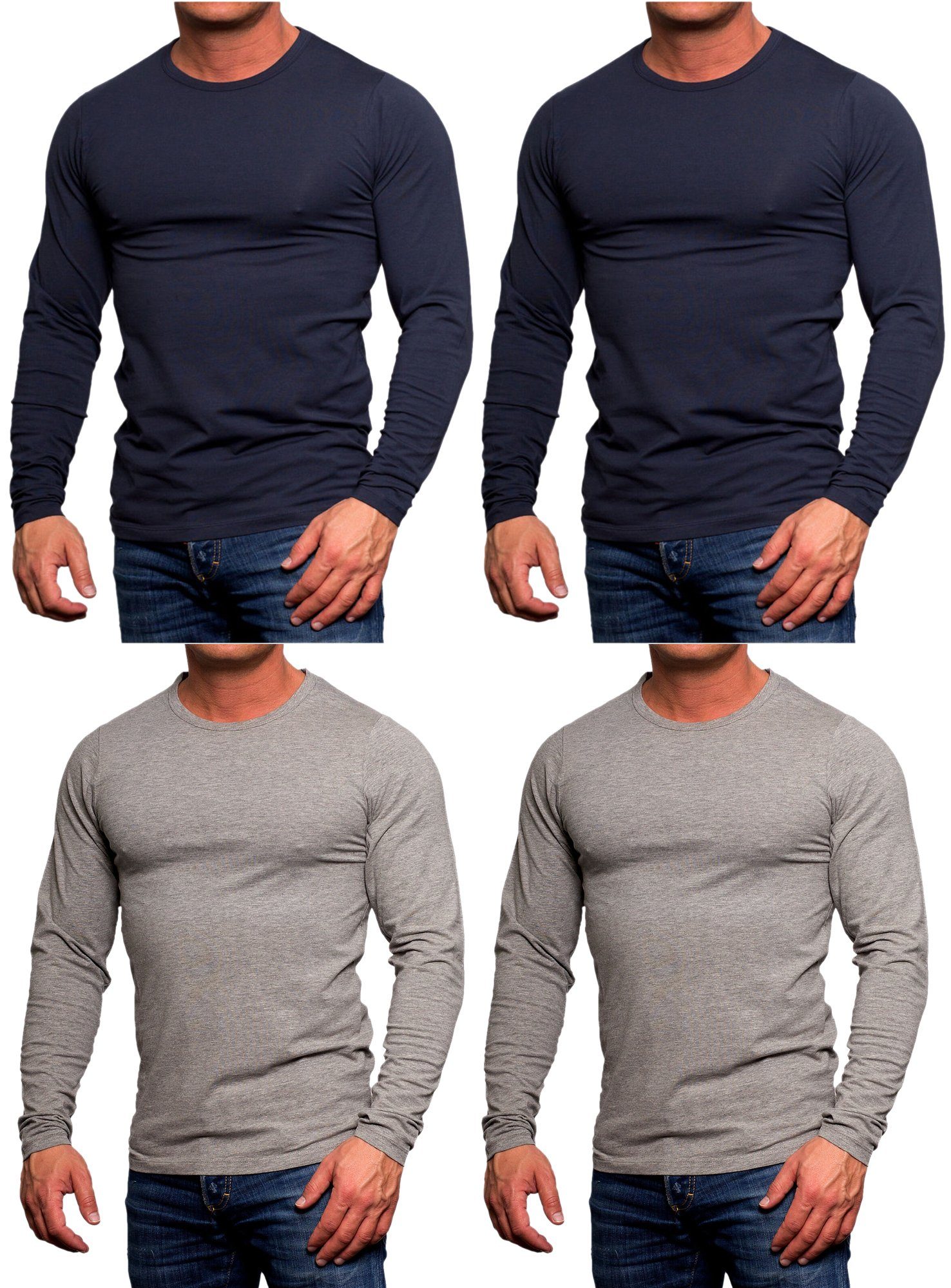 Jack & Jones Langarmshirt (4er-Pack) Basic günstig online kaufen