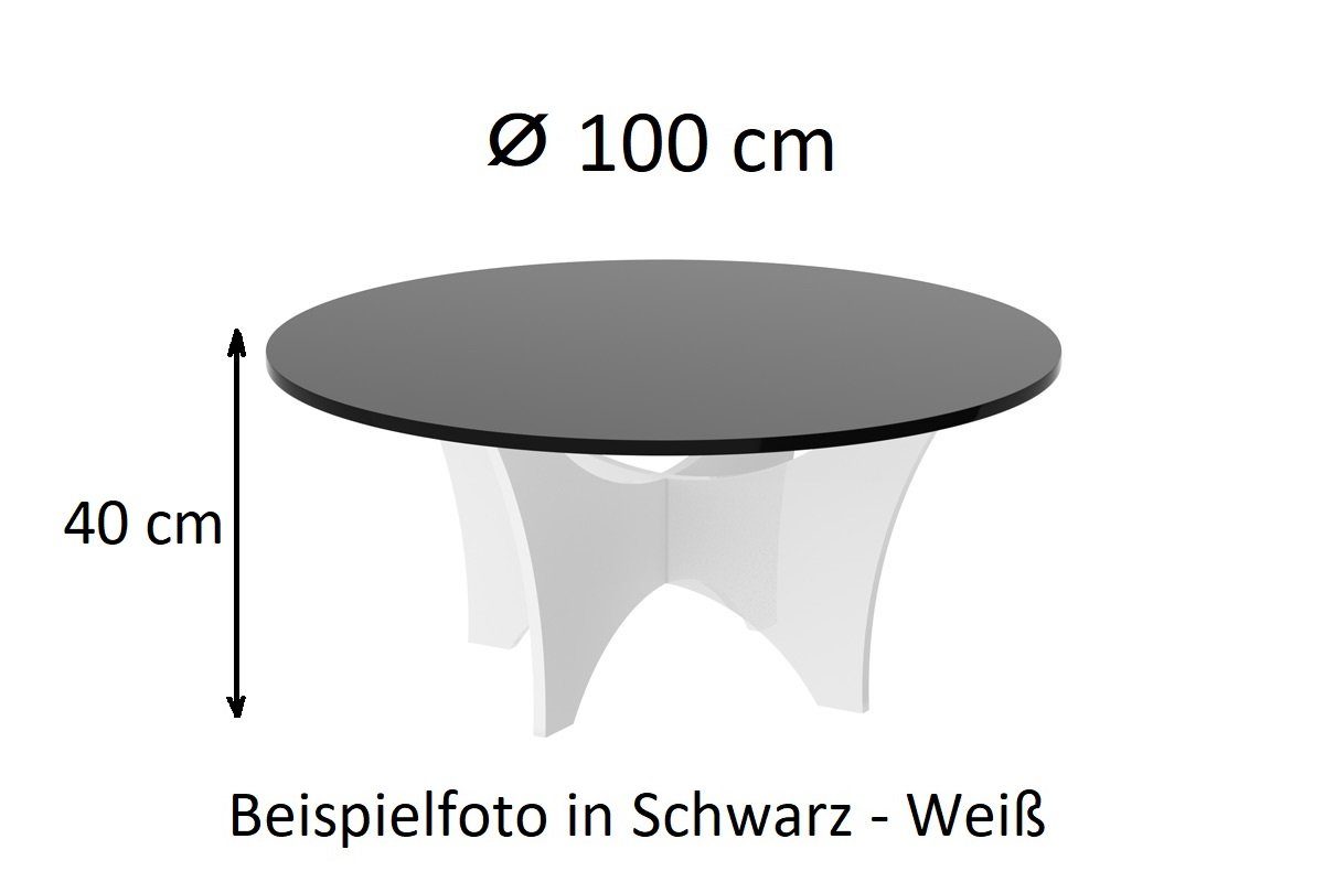 Hochglanz Hochglanz 40 HRA-111 Schwarz dunkel cm Design cm Tisch 100 / x Rund Couchtisch designimpex Wohnzimmertisch Marmor