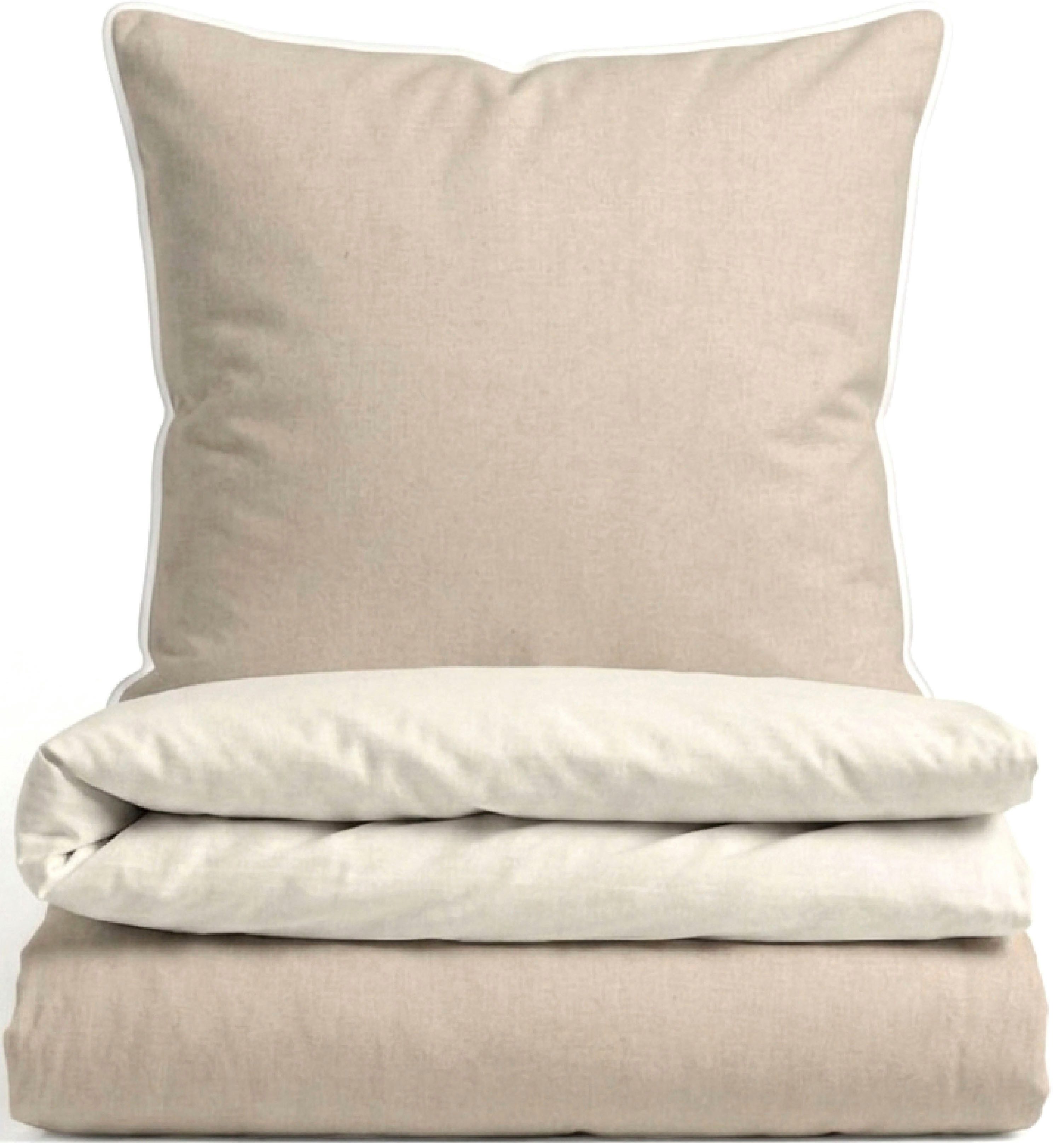 Biberna Wendebettwäsche 0840500 HERMAL Premium Biber Melange-Flanell Bettwäsche 100% Baumwolle, Flanell, 2 teilig, Biber, wärmend & weich, Reißverschluss, ab Größe 135 x 200 cm