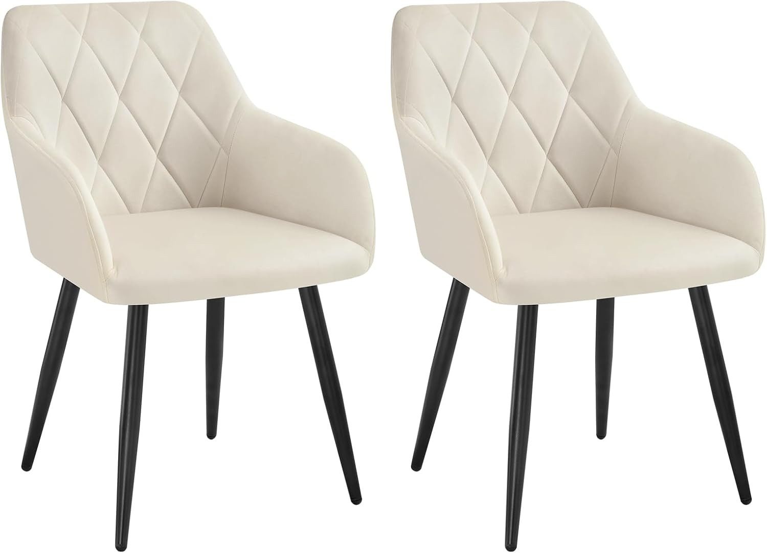 Woltu Esszimmerstuhl (2 St), Sessel mit Armlehne Rückenlehne mit Metallbein günstig online kaufen