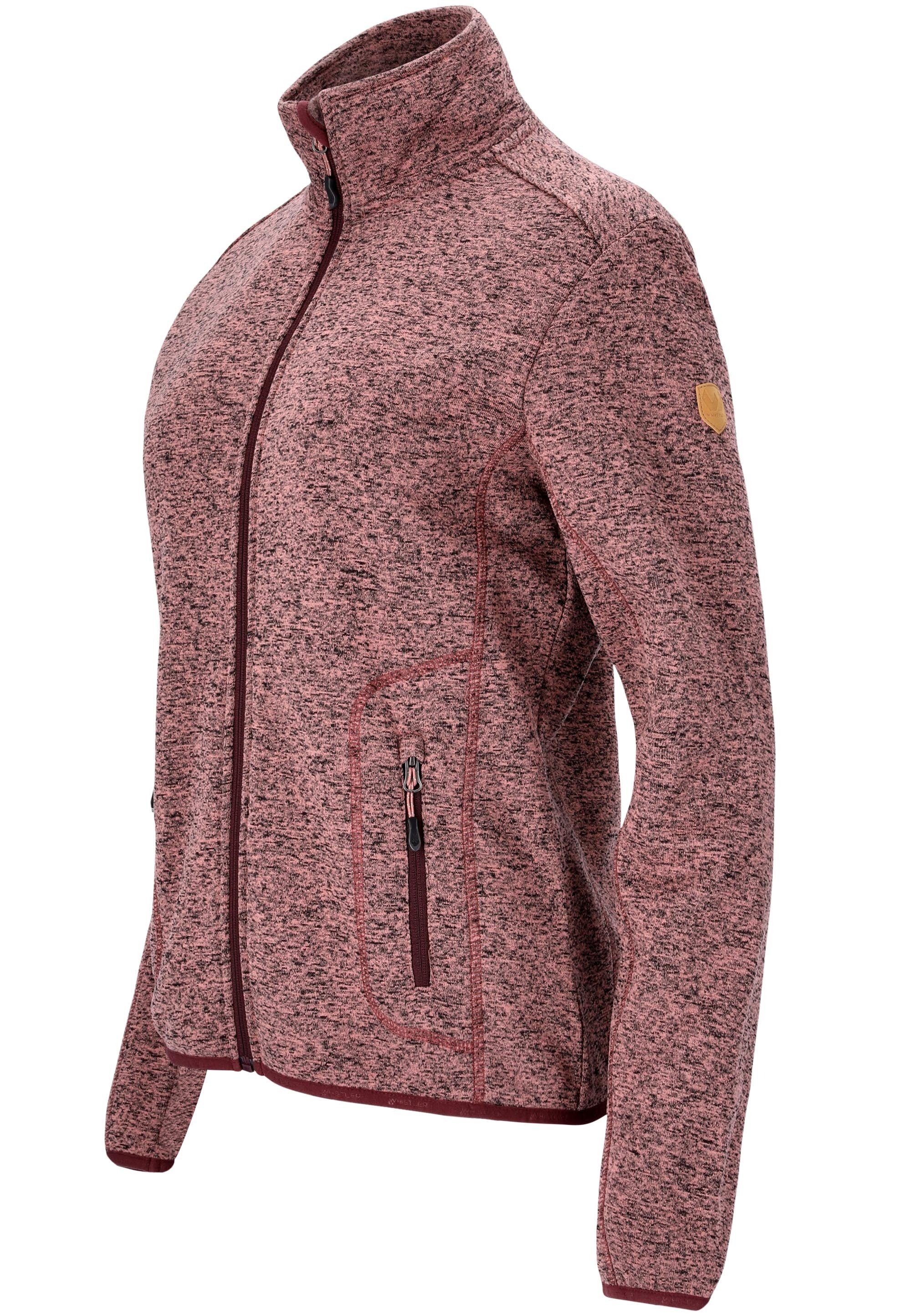 SAMANI Fleecejacke Funktionsmaterial trocknendem WHISTLER schnell aus rosa