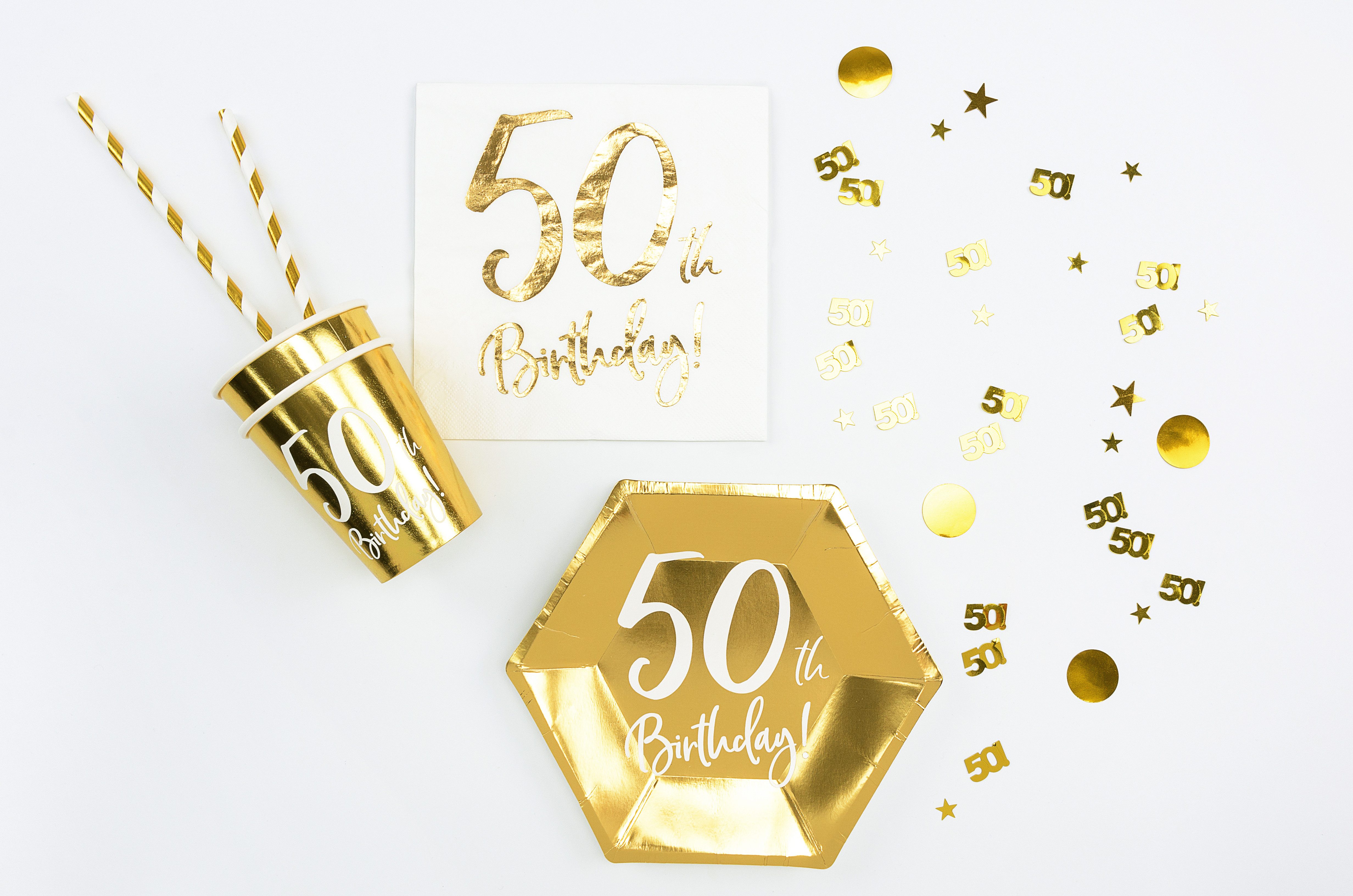 partydeco Konfetti Konfetti Metall Gold #50 15g – Bild 2 von 3
