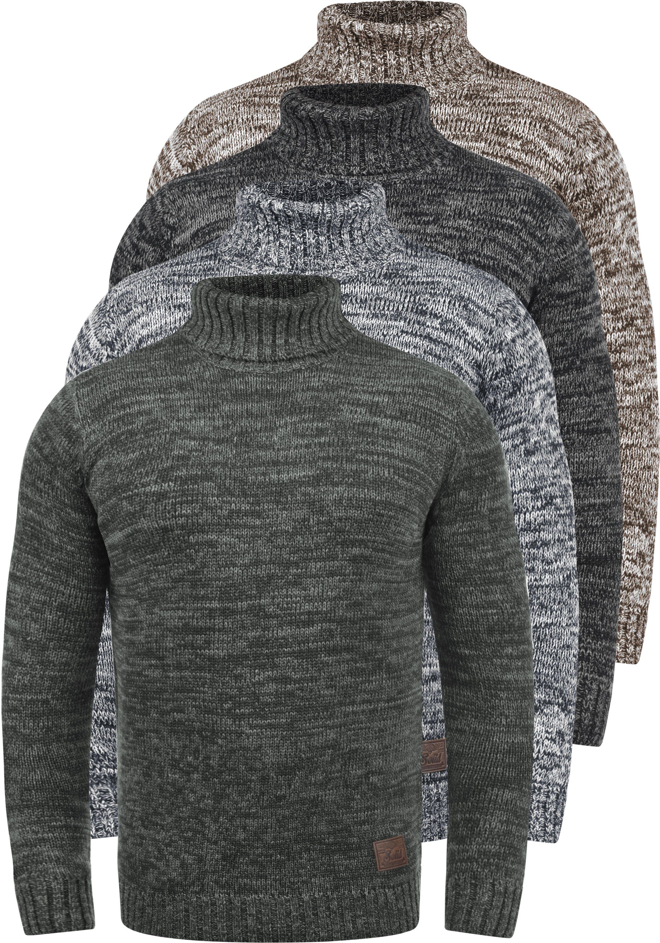 !Solid Rollkragenpullover SDPhilaremo Strickpulli in Melange-Optik